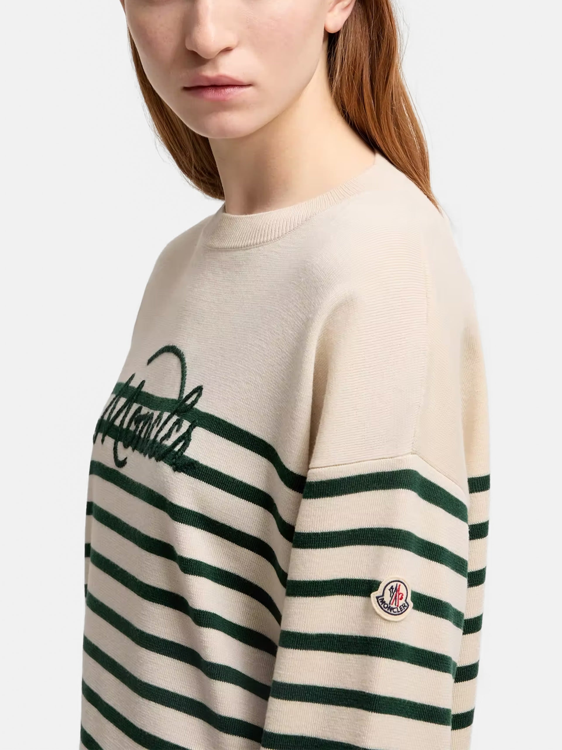 MONCLER - Gestreifter Pullover aus Merinowolle für Damen