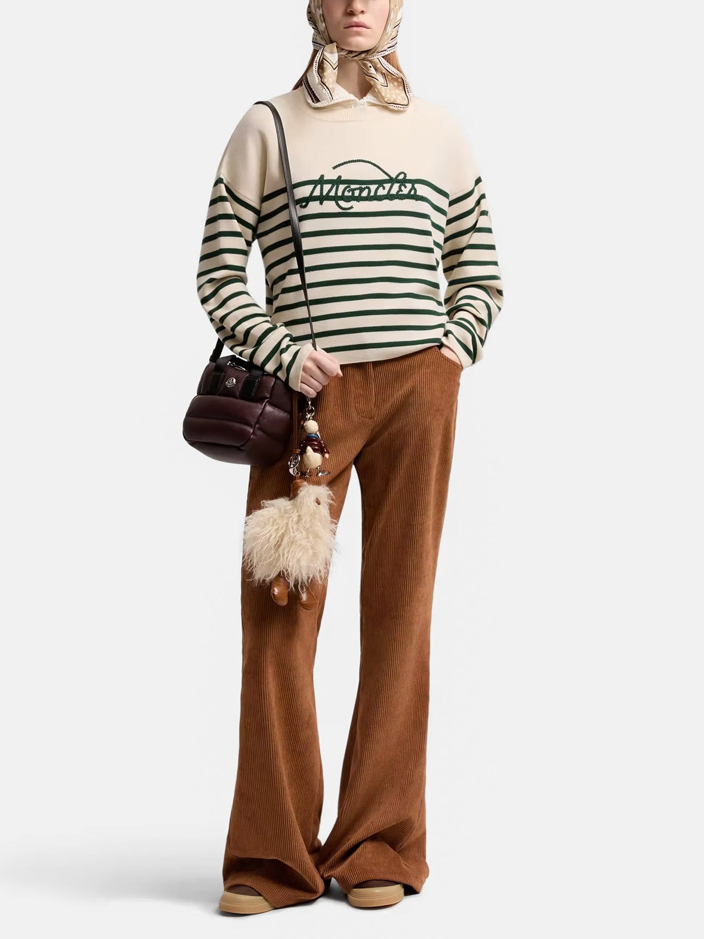 MONCLER - Gestreifter Pullover aus Merinowolle für Damen