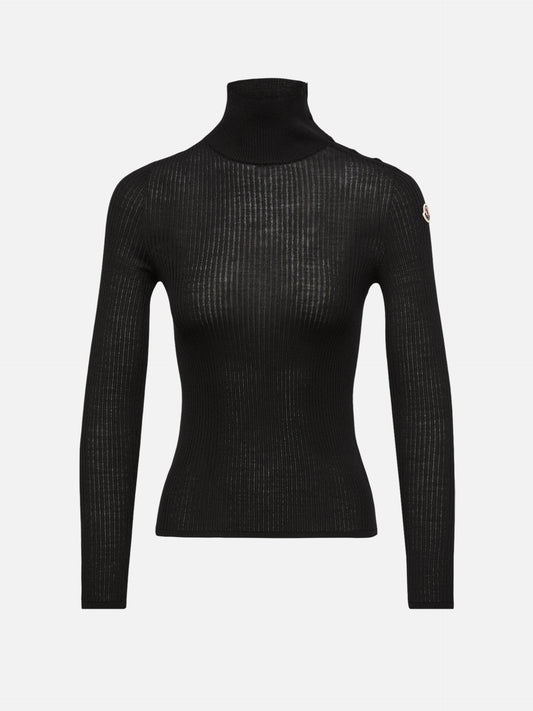 MONCLER - Gerippter Rollkragenpullover aus Wolle für Damen