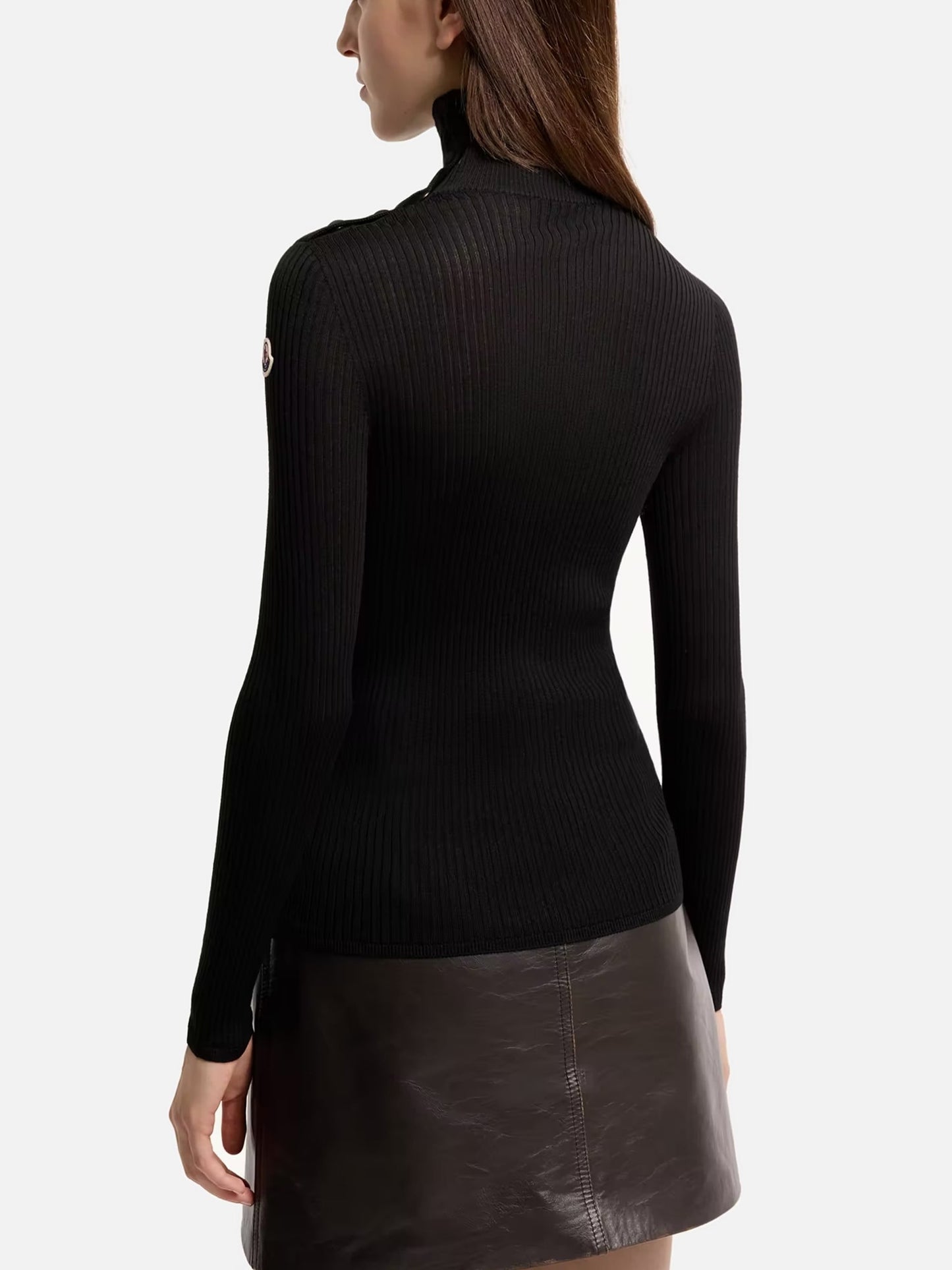 MONCLER - Gerippter Rollkragenpullover aus Wolle für Damen
