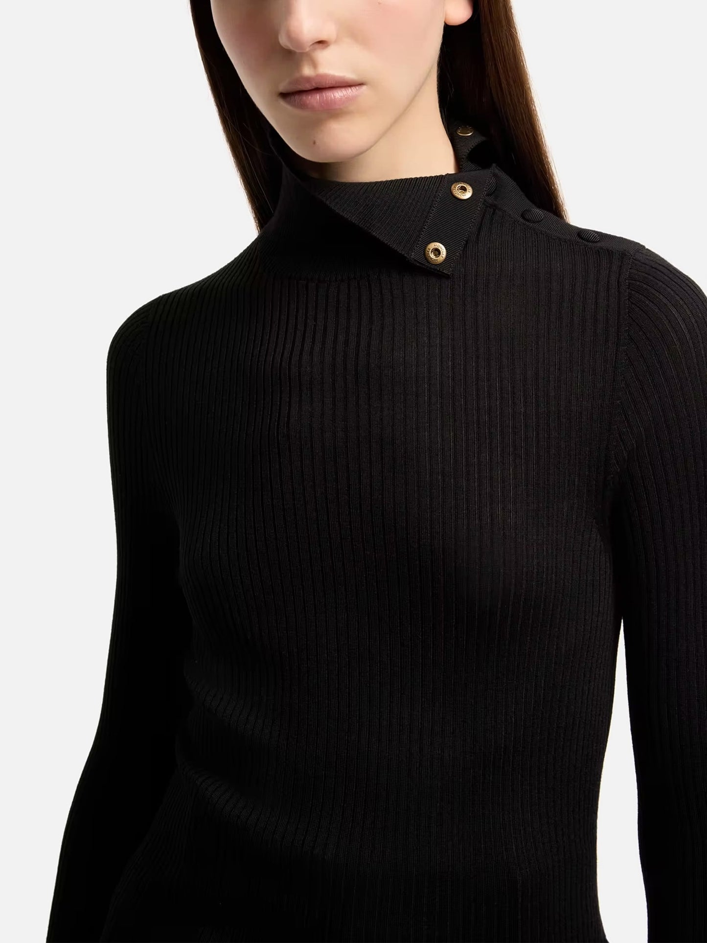 MONCLER - Gerippter Rollkragenpullover aus Wolle für Damen