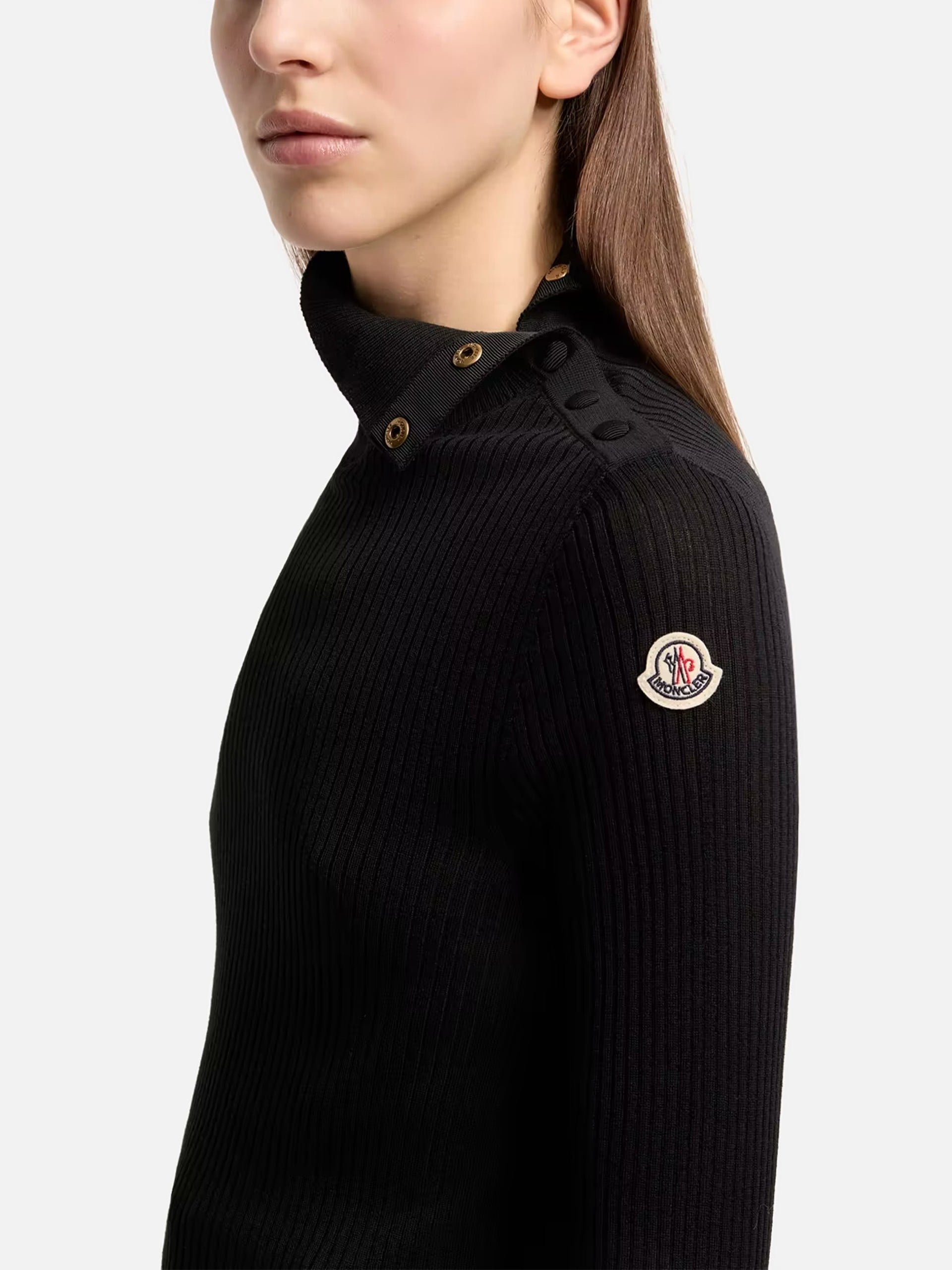 MONCLER - Gerippter Rollkragenpullover aus Wolle für Damen