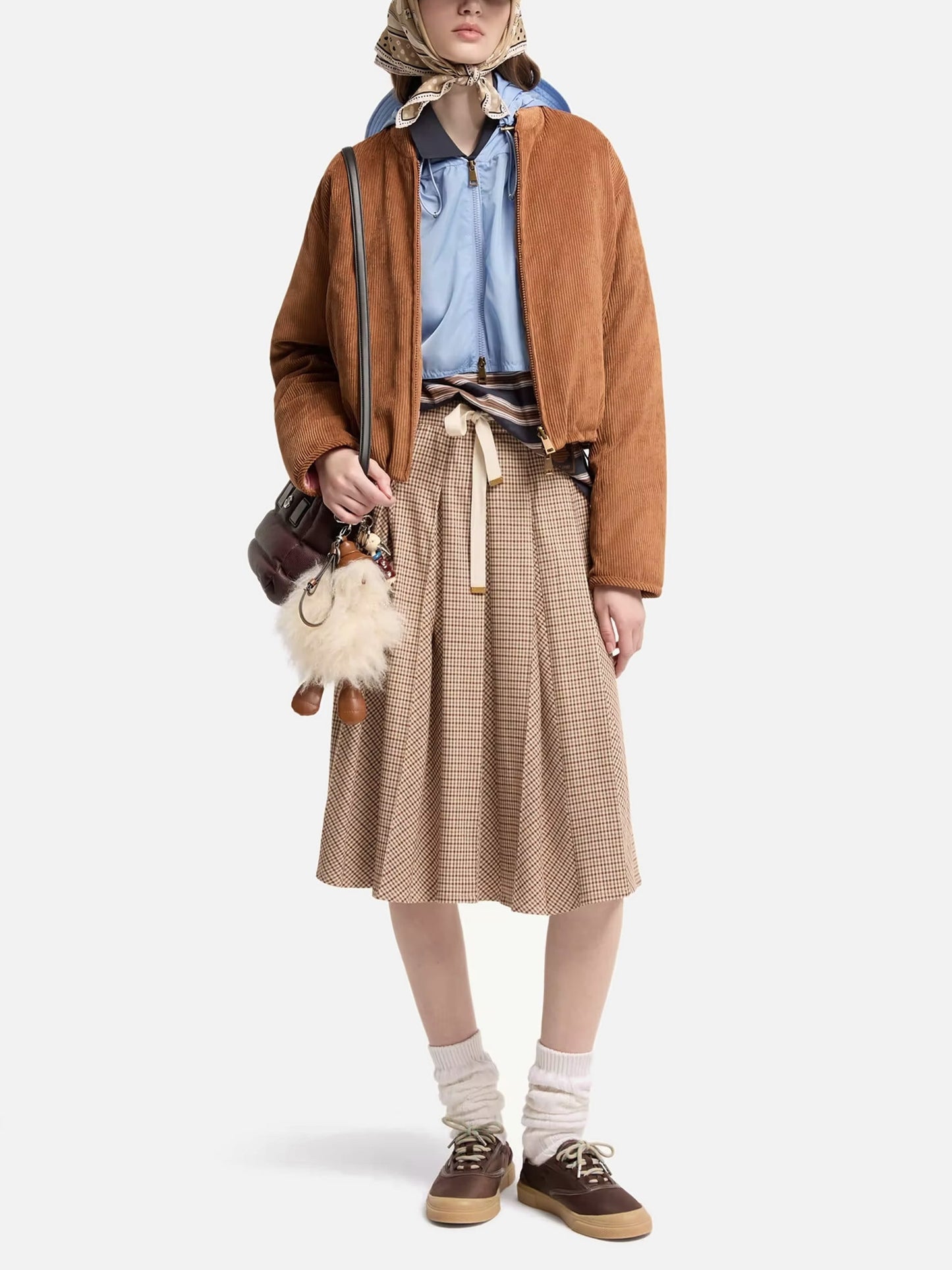 MONCLER - Wendbare Cord-Daunenjacke Blageon für Damen