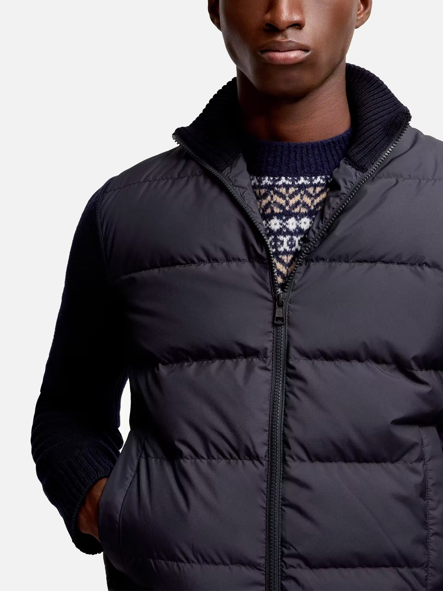MONCLER - Daunen-Strickjacke aus Wolle für Herren