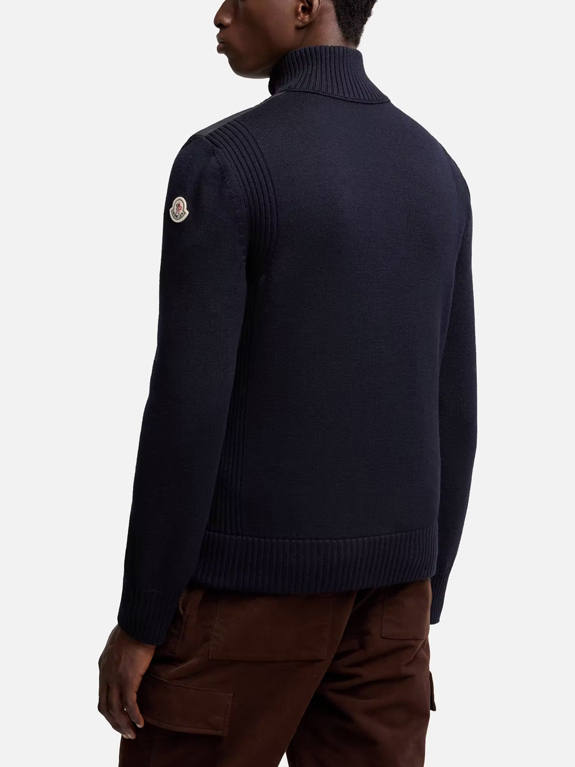 MONCLER - Daunen-Strickjacke aus Wolle für Herren