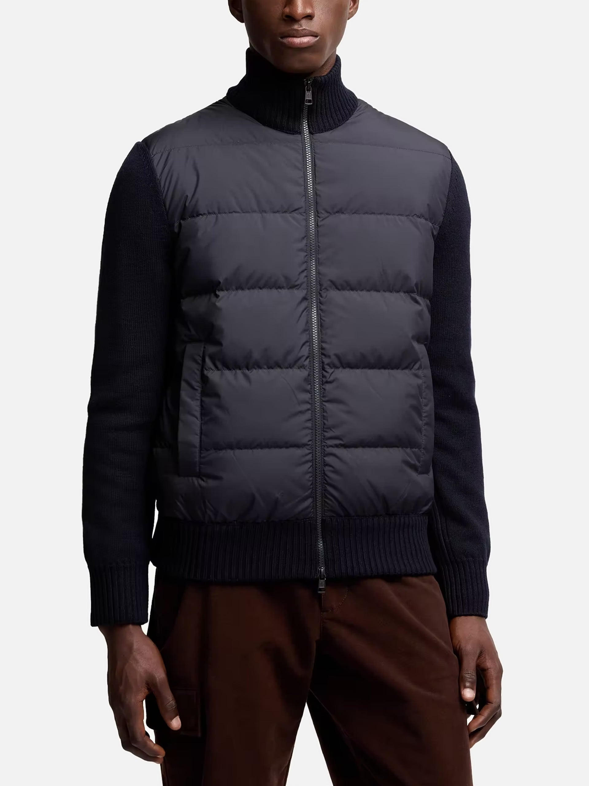 MONCLER - Daunen-Strickjacke aus Wolle für Herren