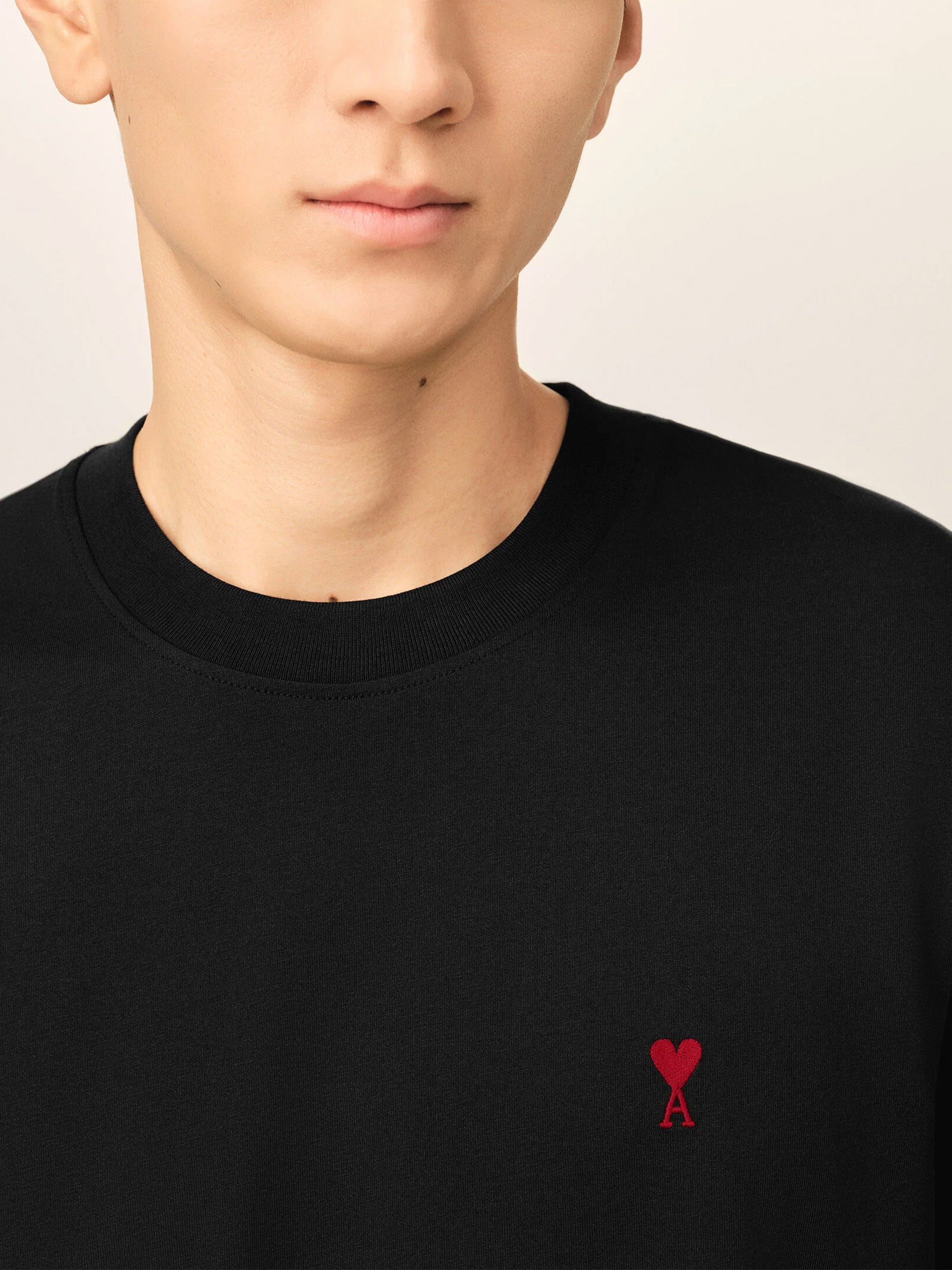 Ami Paris – T-shirt with red Ami De Coeur logo – NEW TAKE FIVE