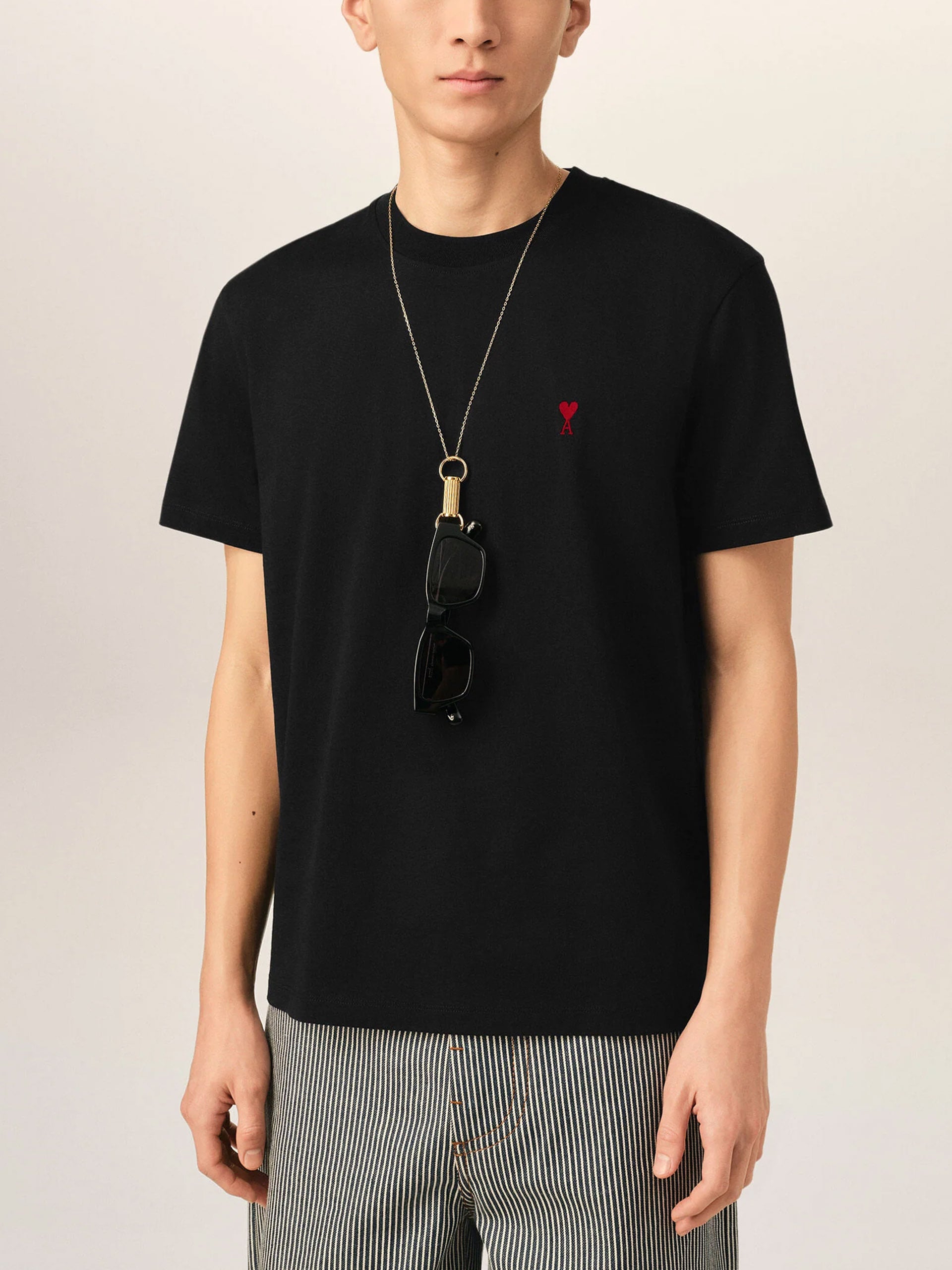 Ami Paris – T-shirt with red Ami De Coeur logo – NEW TAKE FIVE