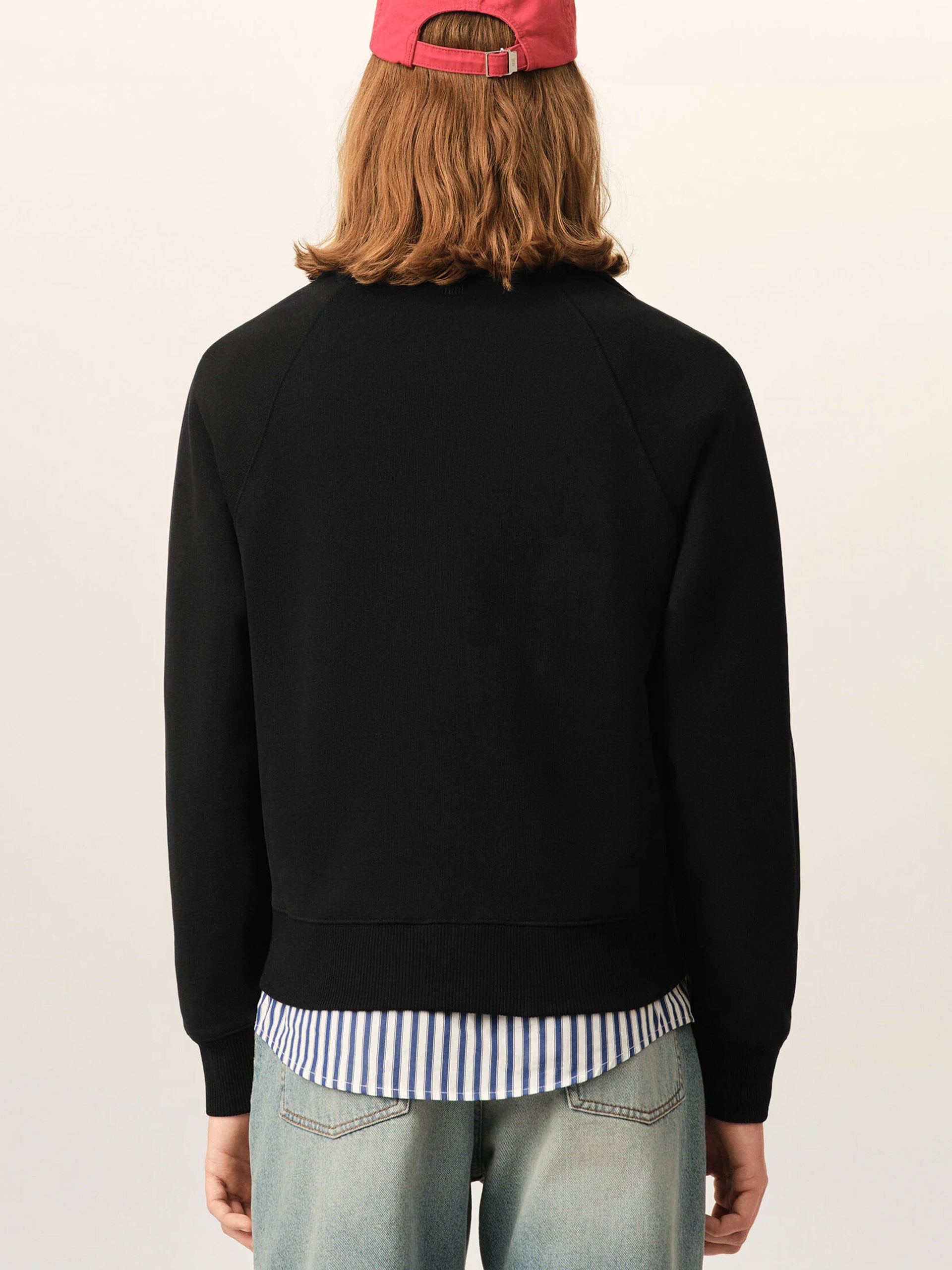 AMI PARIS - Half-Zip Sweatshirt Ami de Coeur für Herren