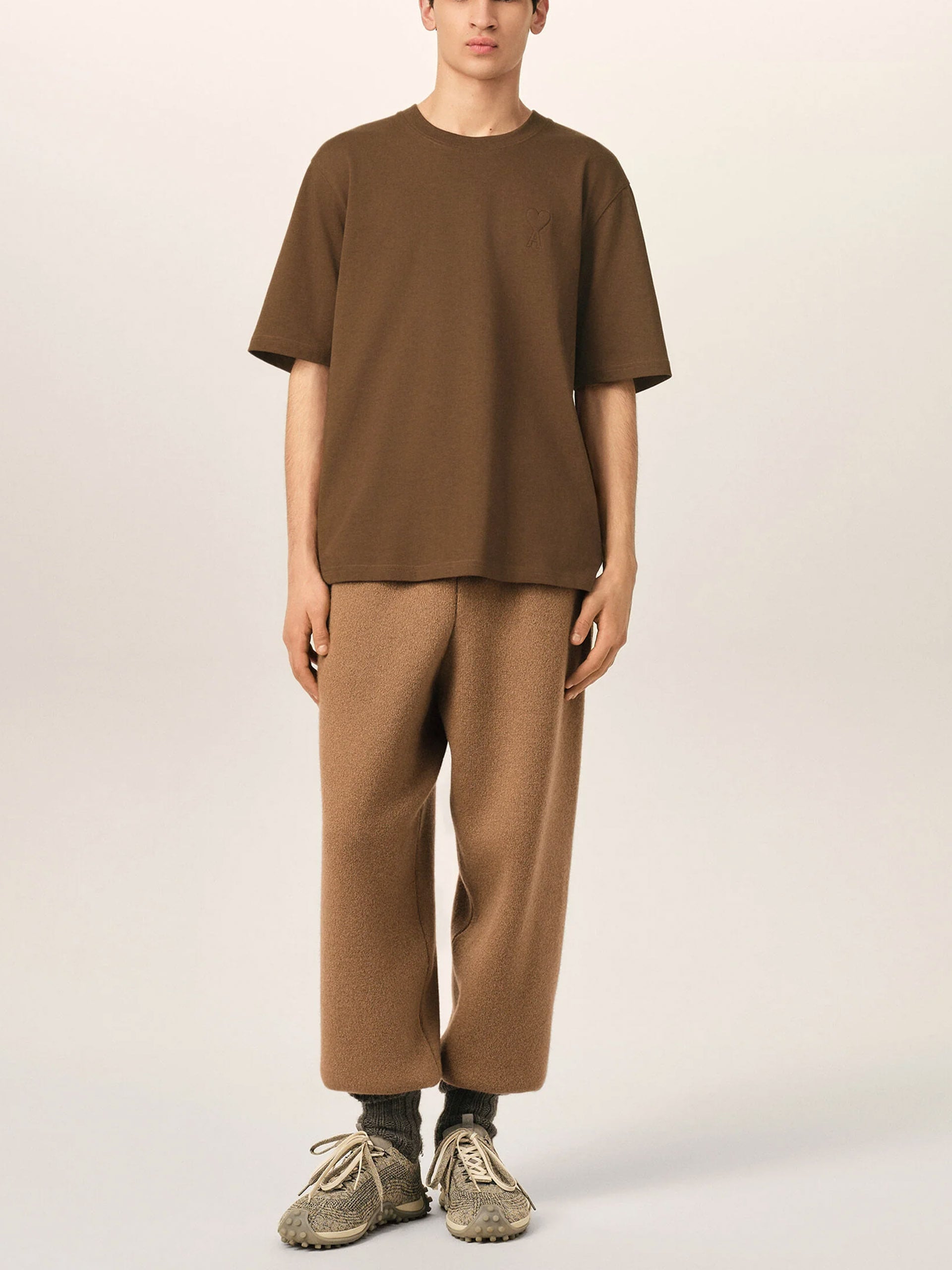 Ami Paris – Oversized-T-Shirt Ami de Coeur für Herren Dunkelbraun - Dark brown