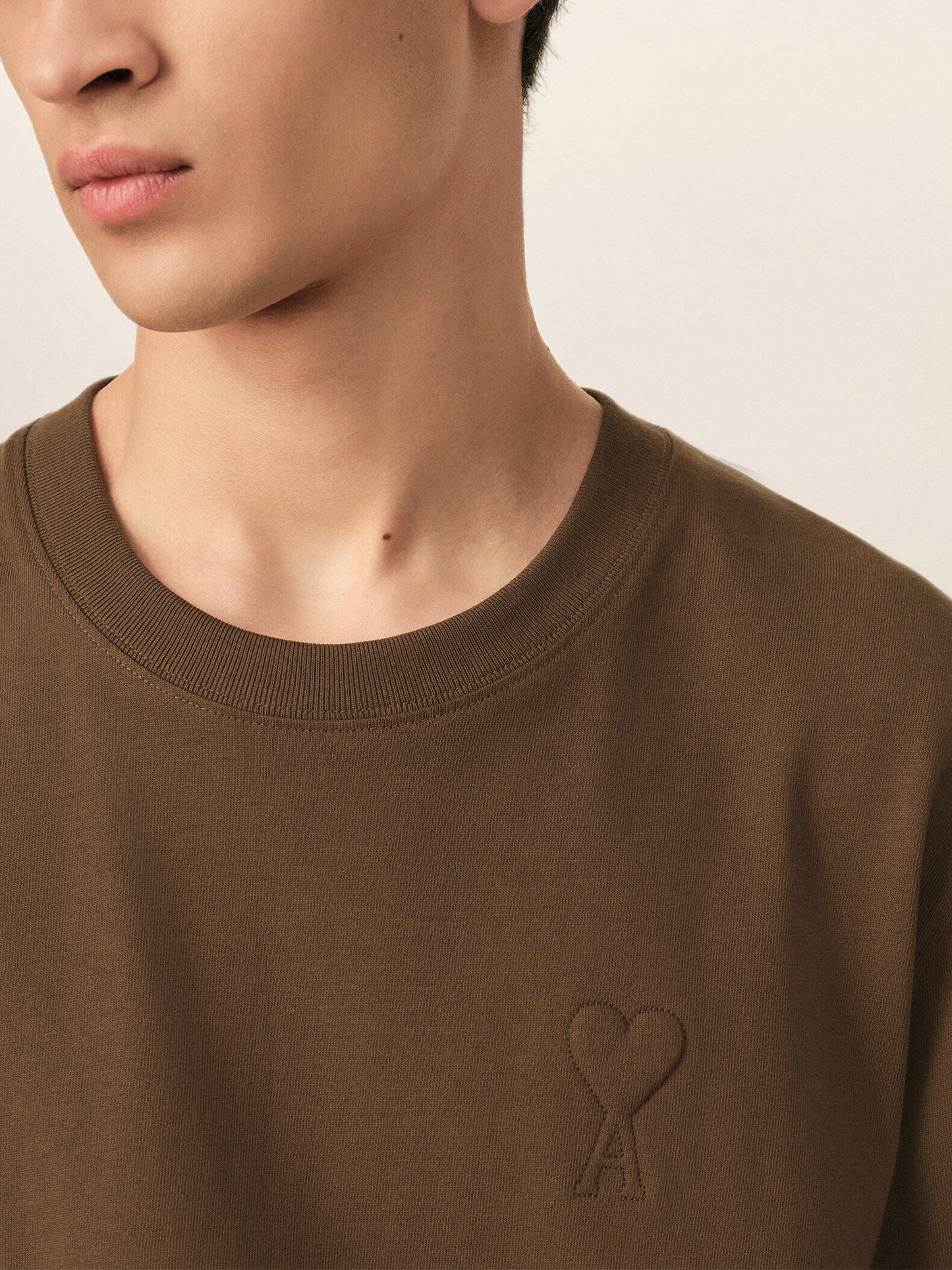 Ami Paris – Oversized-T-Shirt Ami de Coeur für Herren Dunkelbraun - Dark brown