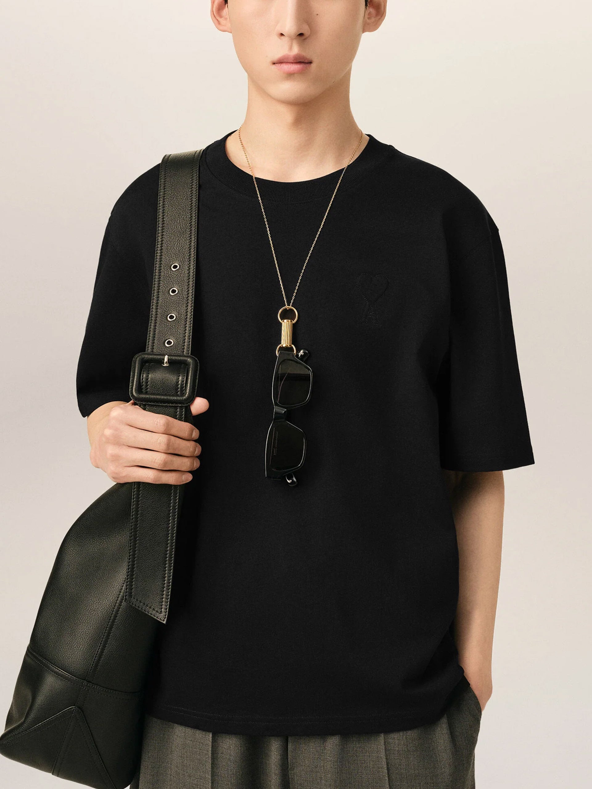 Ami Paris – Oversized-T-Shirt Ami de Coeur für Herren Schwarz - Black