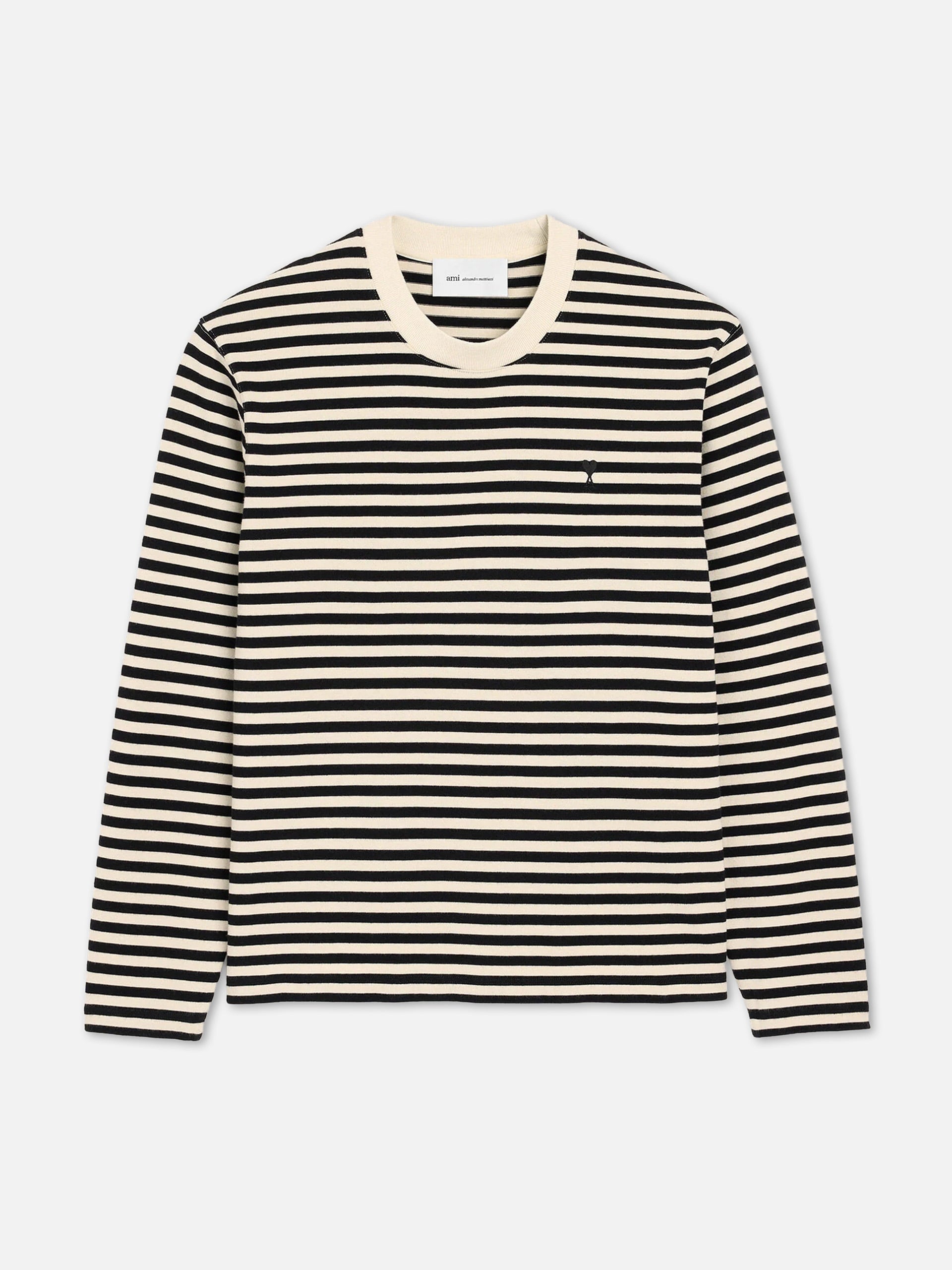 AMI PARIS - Gestreiftes Longsleeve-T-Shirt aus Baumwolle