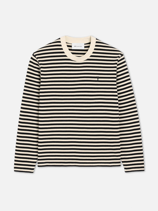 AMI PARIS - Gestreiftes Longsleeve-T-Shirt aus Baumwolle