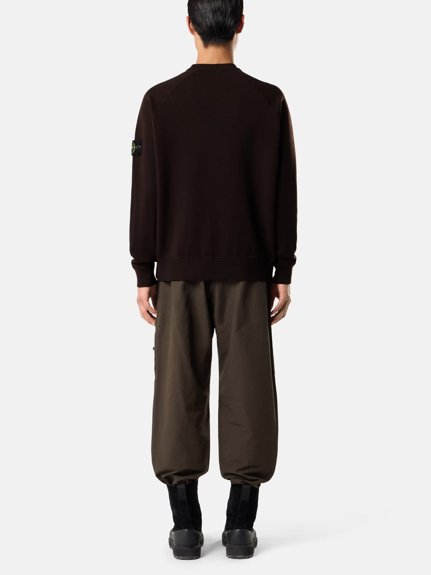 STONE ISLAND - Rundhalspullover aus Stretch-Wolle für Herren