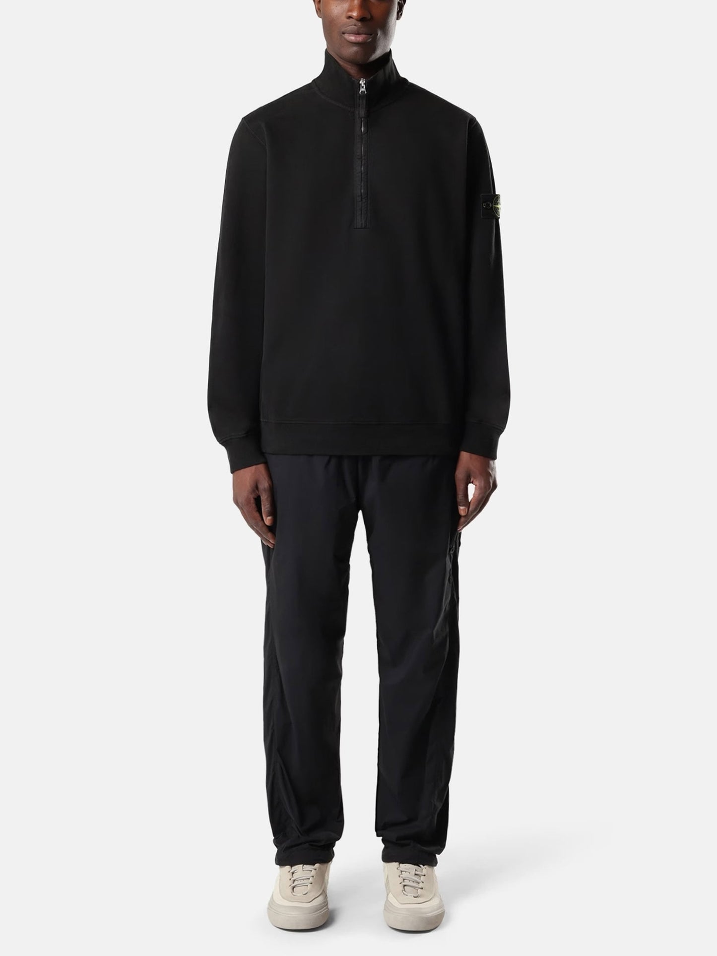 STONE ISLAND - Half-Zip-Sweatshirt mit Kompass-Patch für Herren