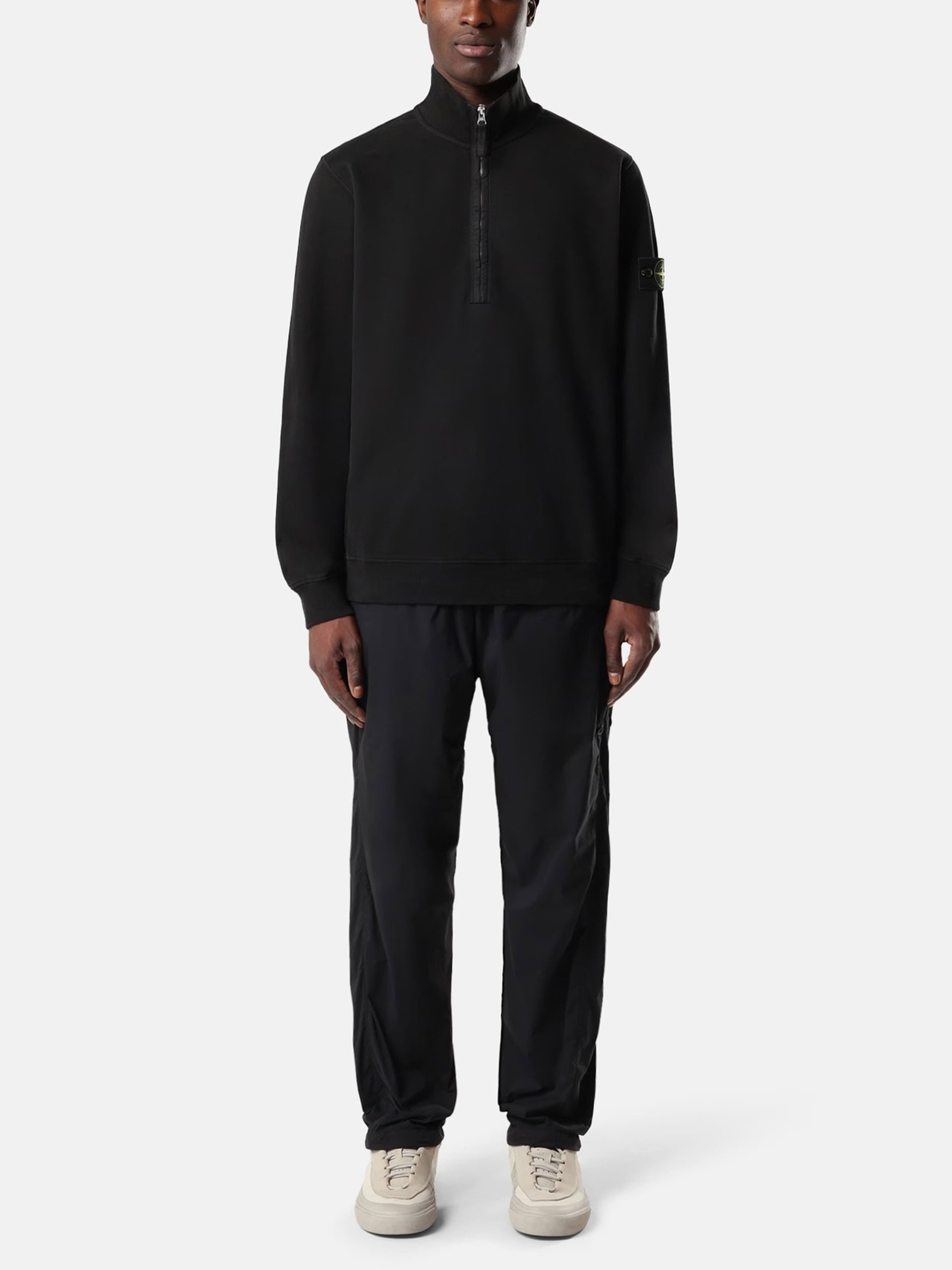 STONE ISLAND - Half-Zip-Sweatshirt mit Kompass-Patch für Herren