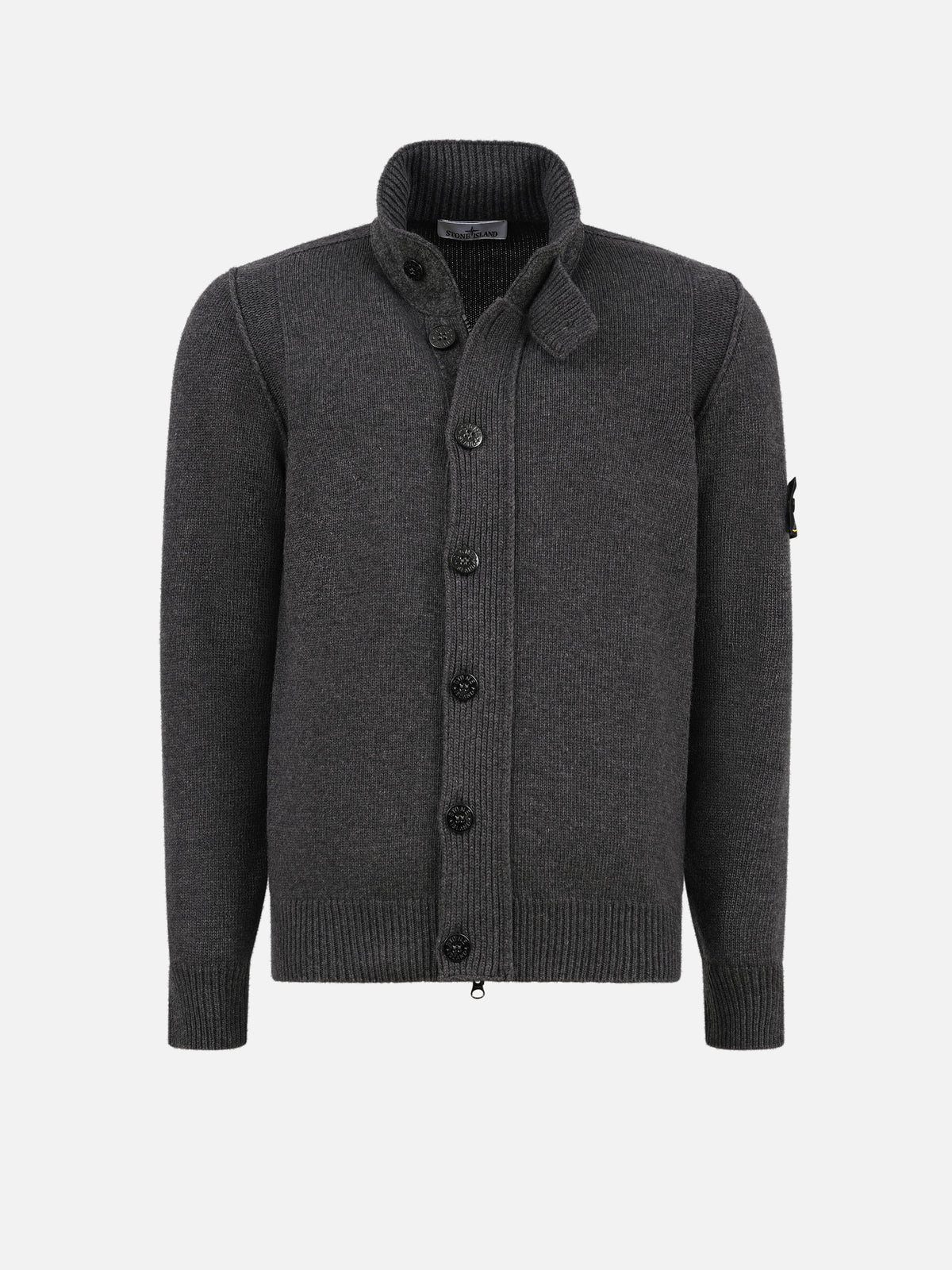 Stone Island – Strickjacke mit Reißverschluss für Herren Dunkelgrau - Dark Grey