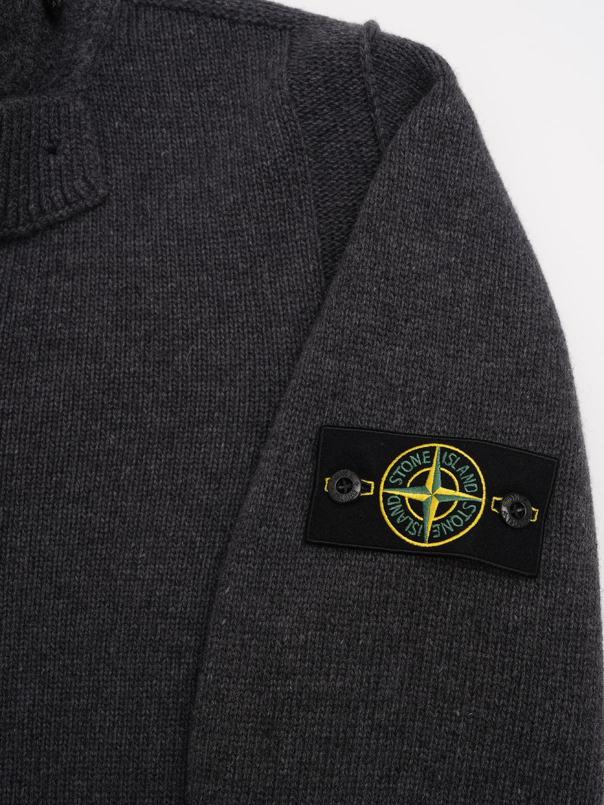 Stone Island – Strickjacke mit Reißverschluss für Herren Dunkelgrau - Dark Grey