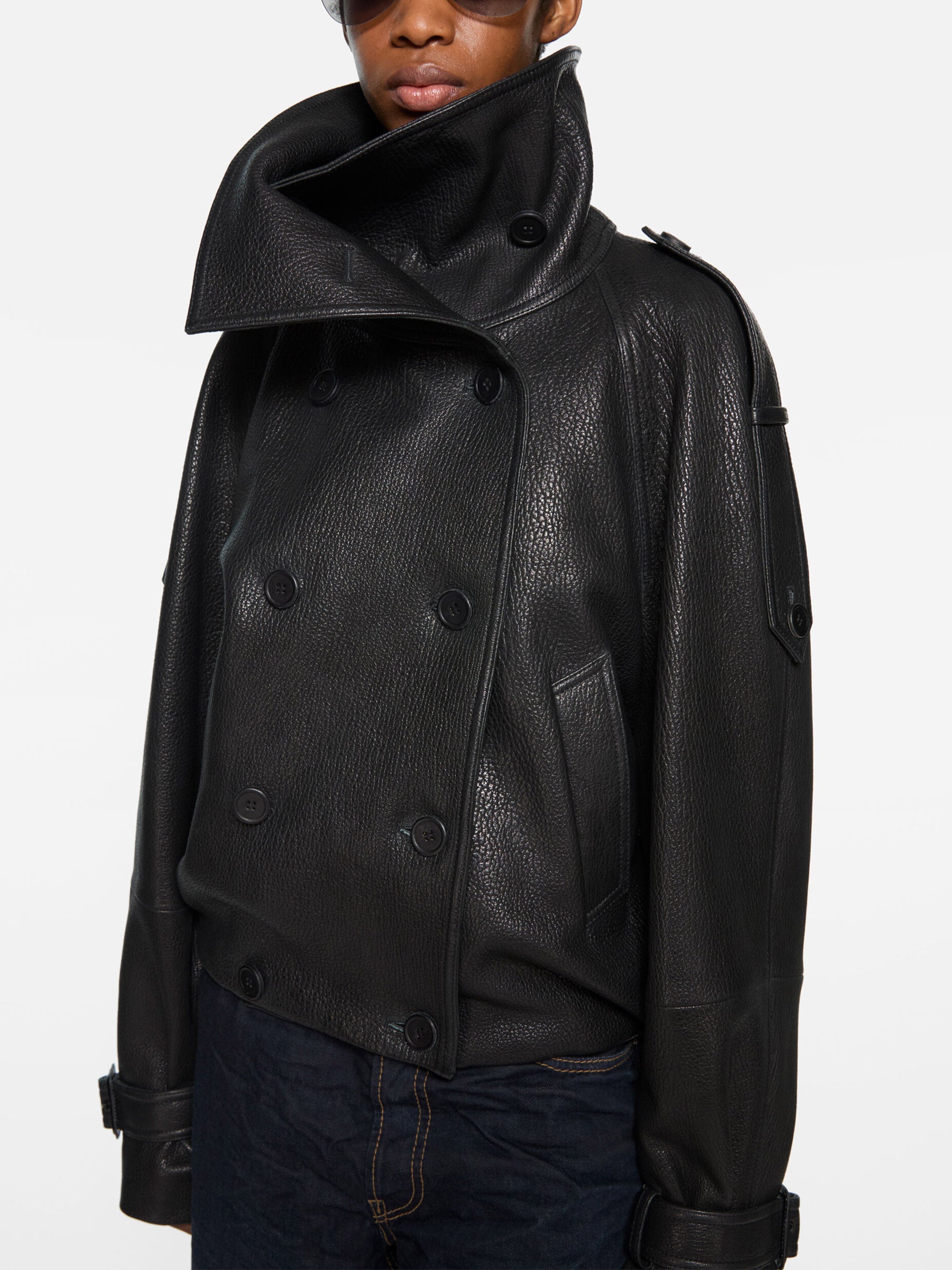 ACNE STUDIOS - Kurzer Trenchcoat aus Leder für Damen