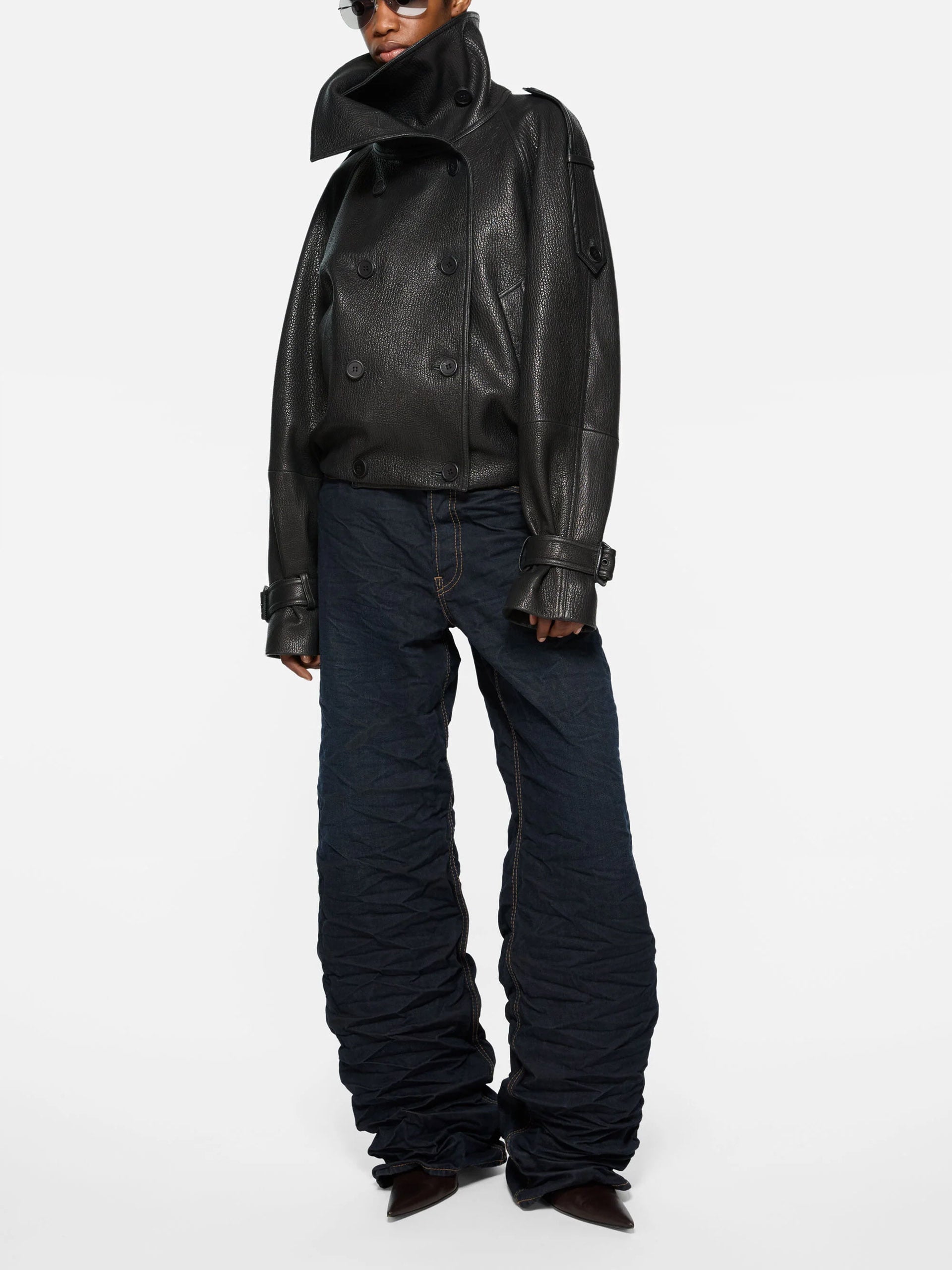 ACNE STUDIOS - Kurzer Trenchcoat aus Leder für Damen