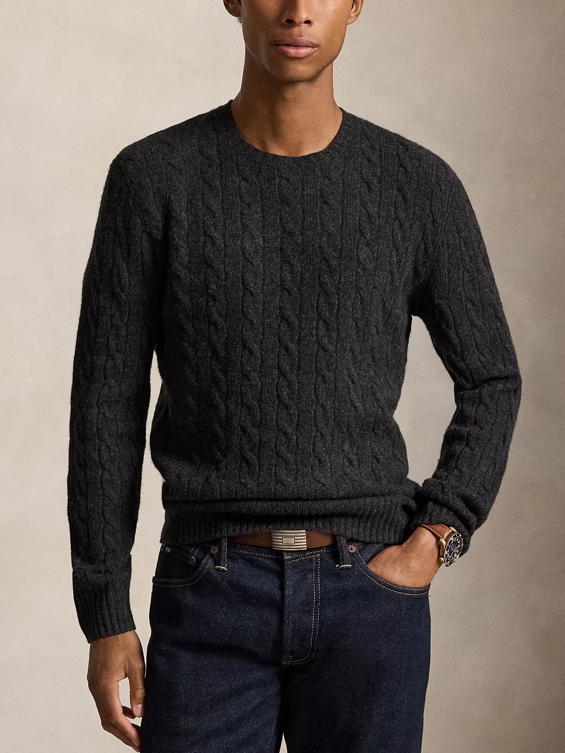 POLO RALPH LAUREN - Woll-Kaschmir-Pullover mit Zopfmuster für Herren