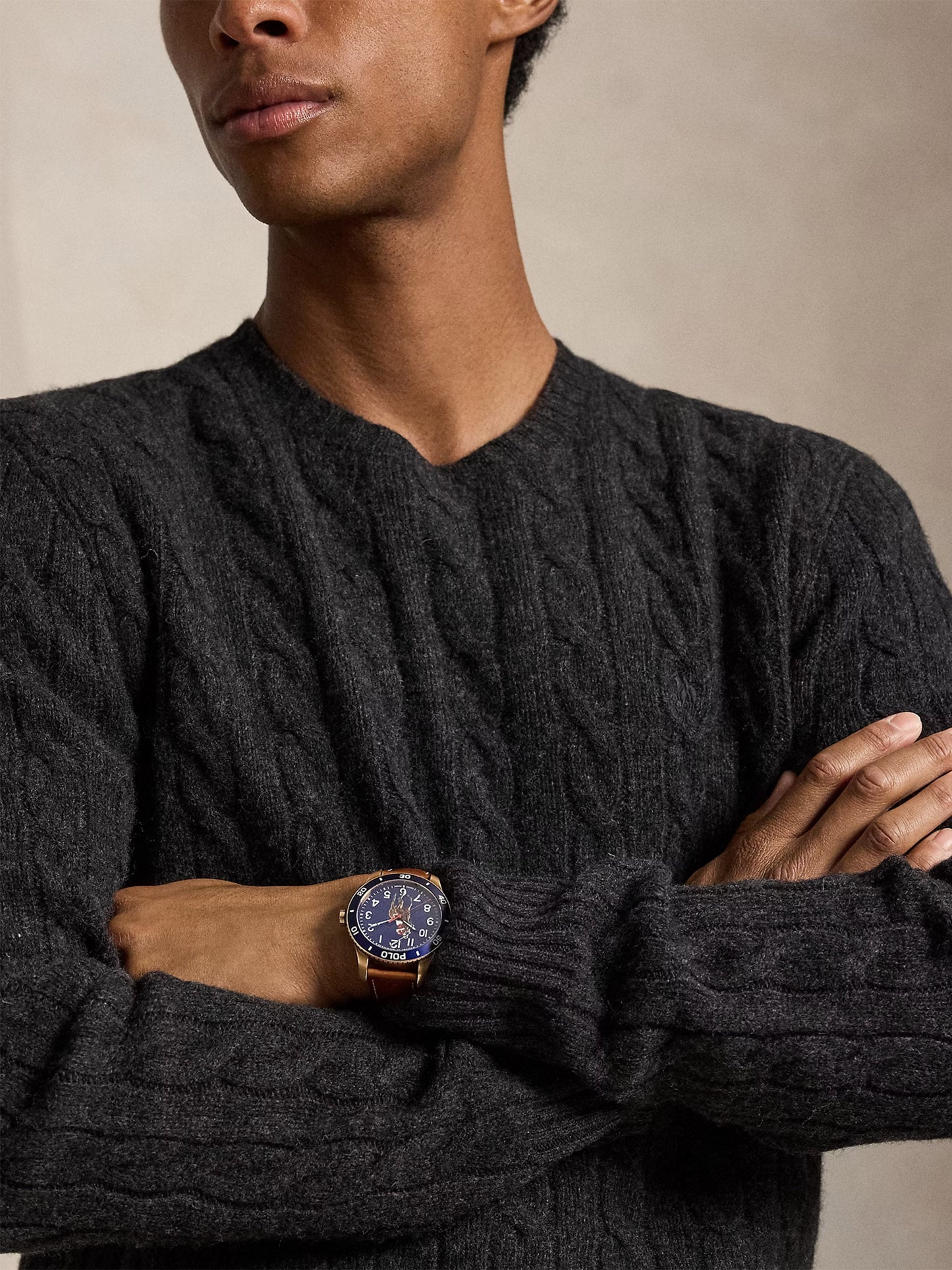 POLO RALPH LAUREN - Woll-Kaschmir-Pullover mit Zopfmuster für Herren