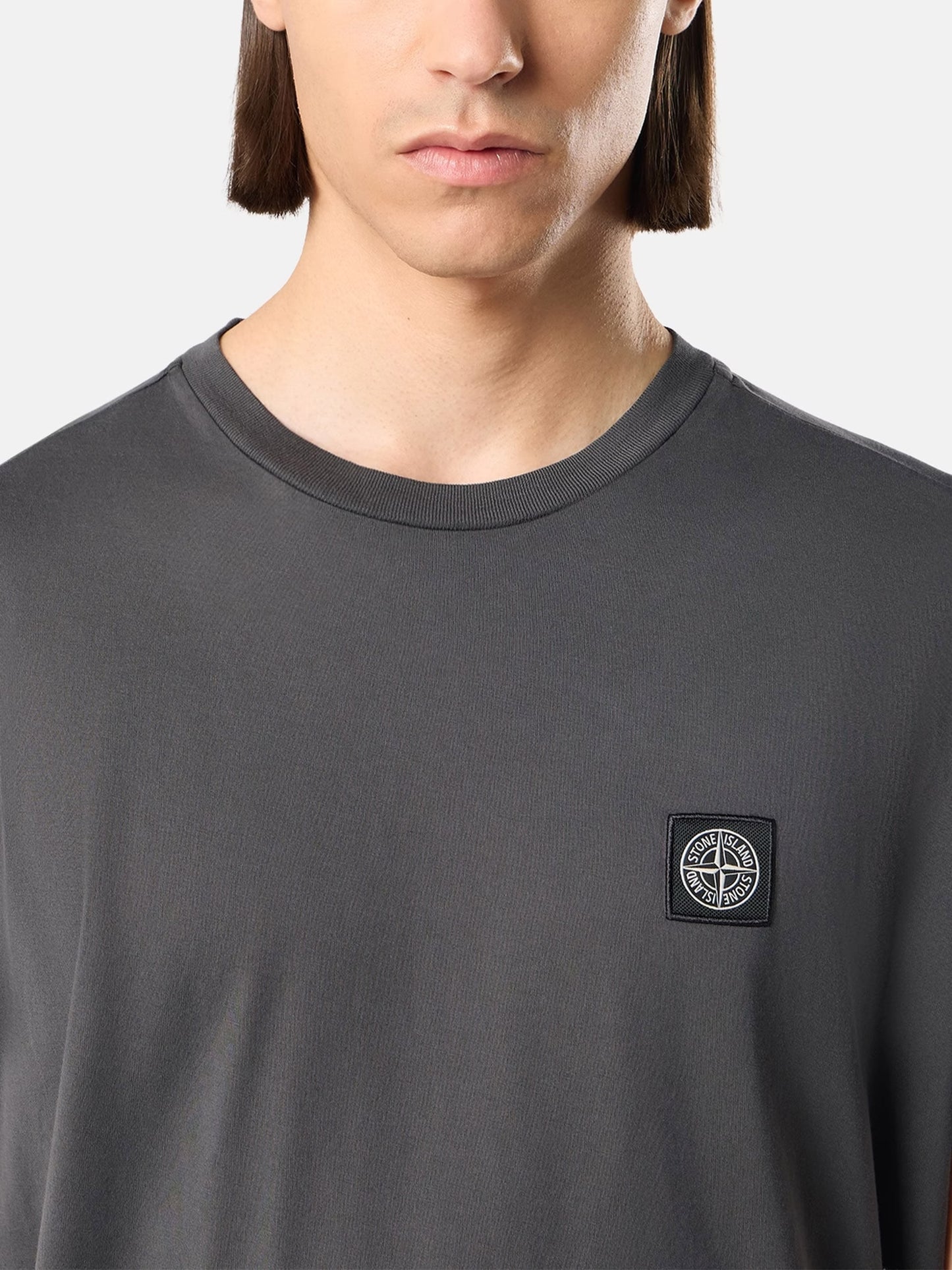 STONE ISLAND - Basic-T-Shirt mit Kompass-Patch für Herren