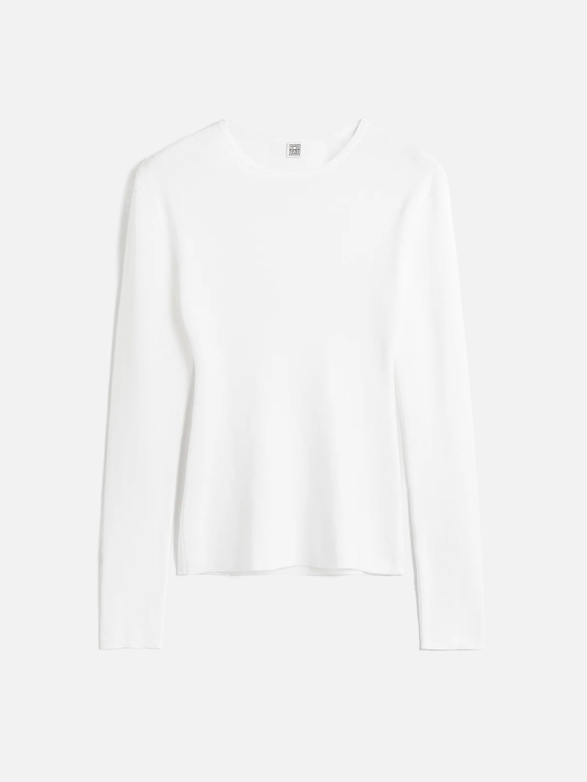 TOTEME - Longsleeve-Top aus Baumwoll-Crêpe für Damen Weiß - White