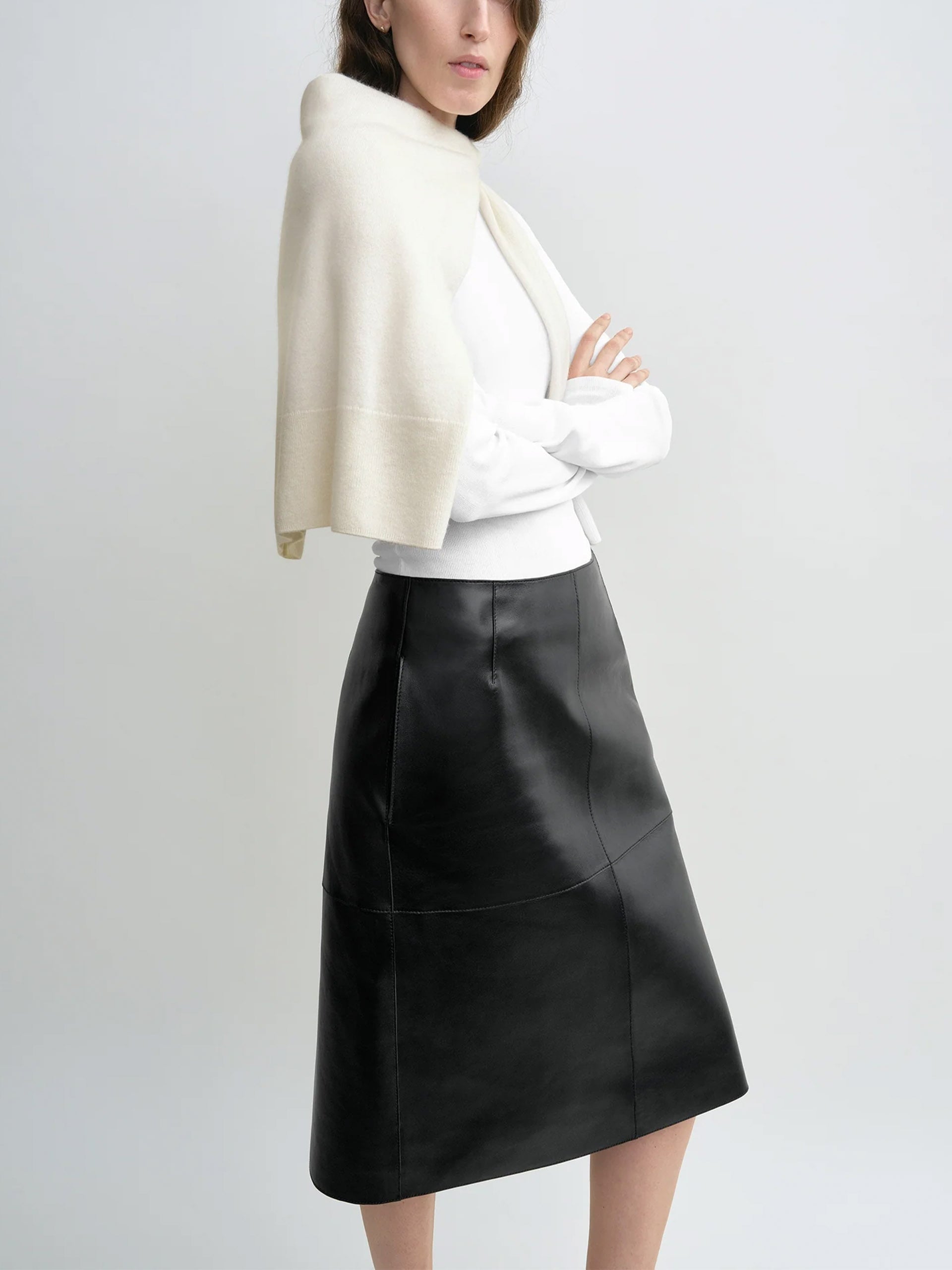 TOTEME - Longsleeve-Top aus Baumwoll-Crêpe für Damen Weiß - White