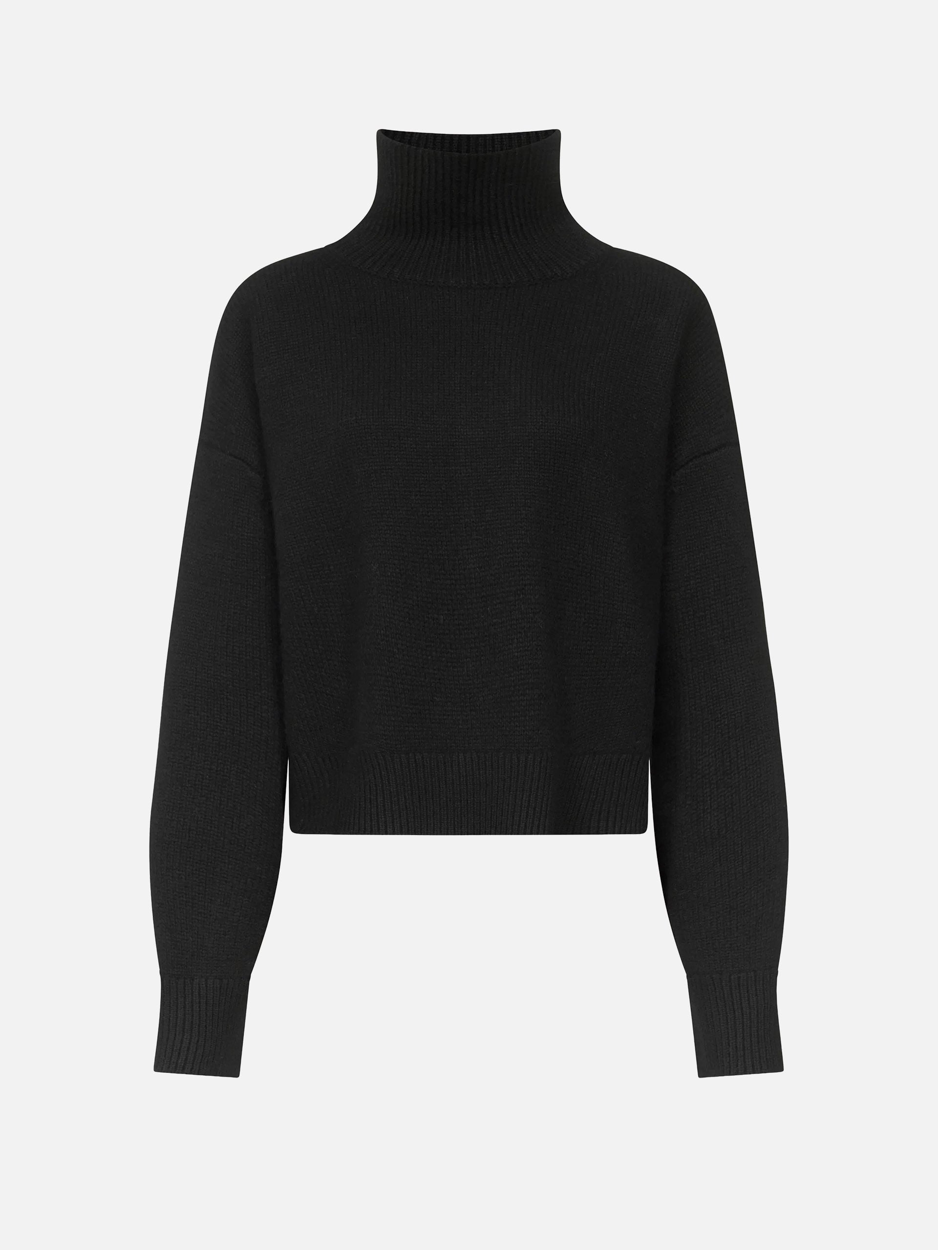 Loulou De Saison – Rollkragenpullover Jonah aus Kaschmir für Damen Schwarz - Black