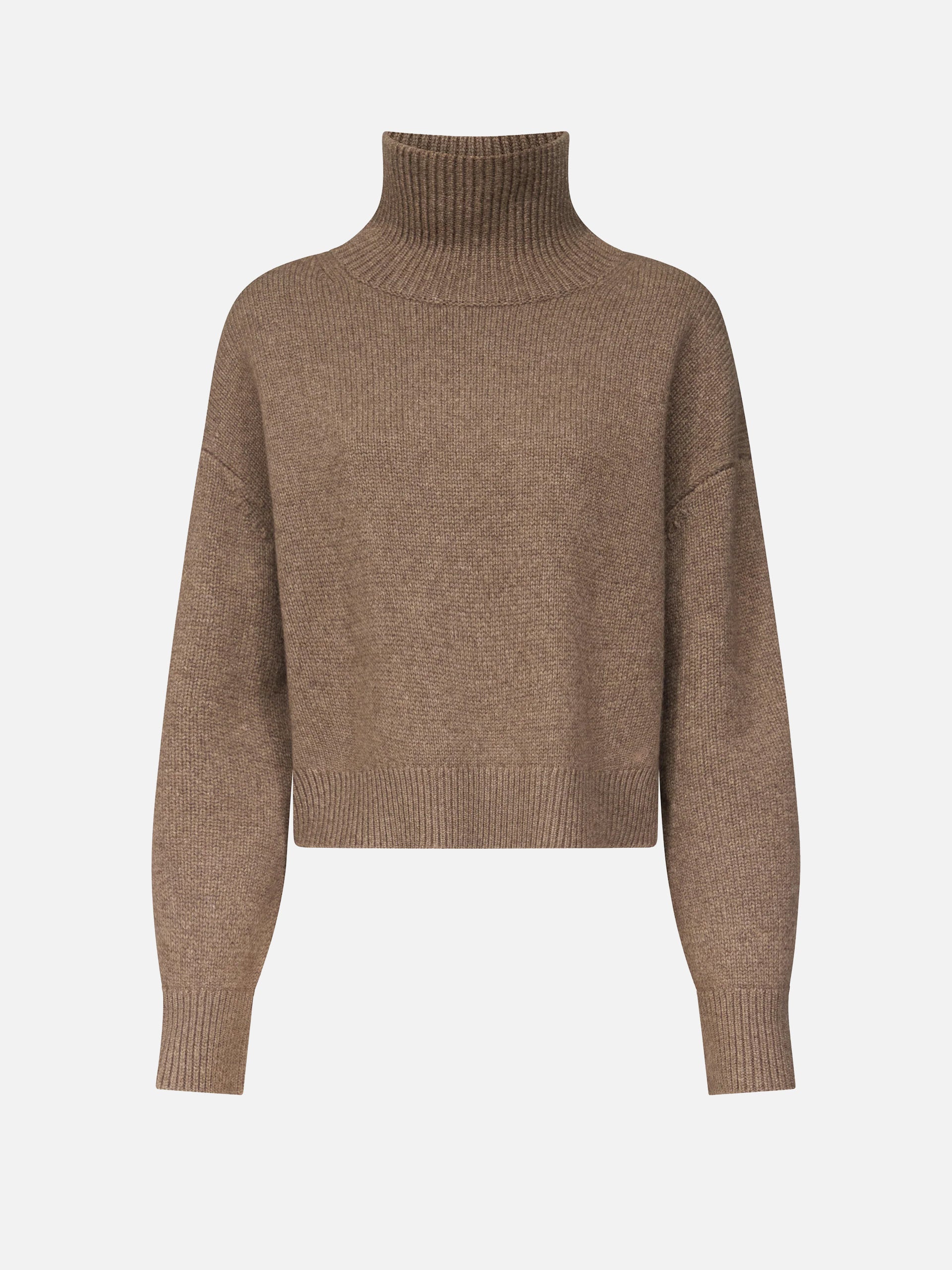 Loulou De Saison – Rollkragenpullover Jonah aus Kaschmir für Damen Braun Melange - Brown Melange