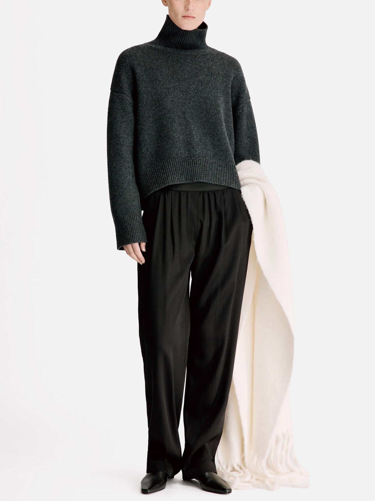 Loulou De Saison – Rollkragenpullover Jonah aus Kaschmir für Damen Dunkelgrau - Dark Grey