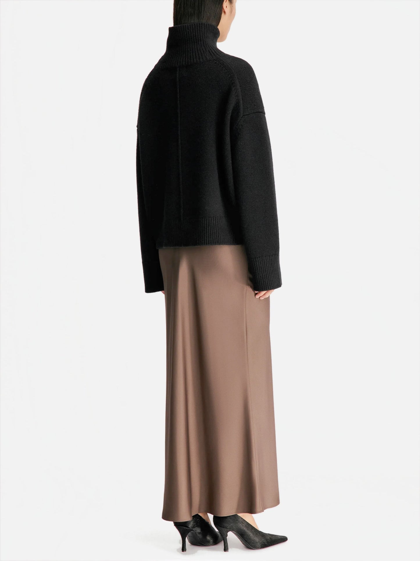 Loulou De Saison – Rollkragenpullover Jonah aus Kaschmir für Damen Schwarz - Black