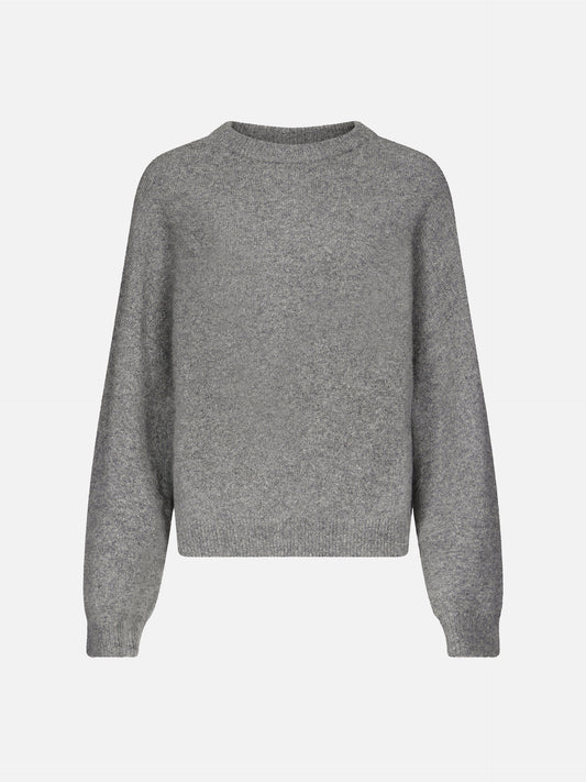 Loulou De Saison – Pullover Tristan aus Yak-Wollmix für Damen Grau Melange - Grey Melange