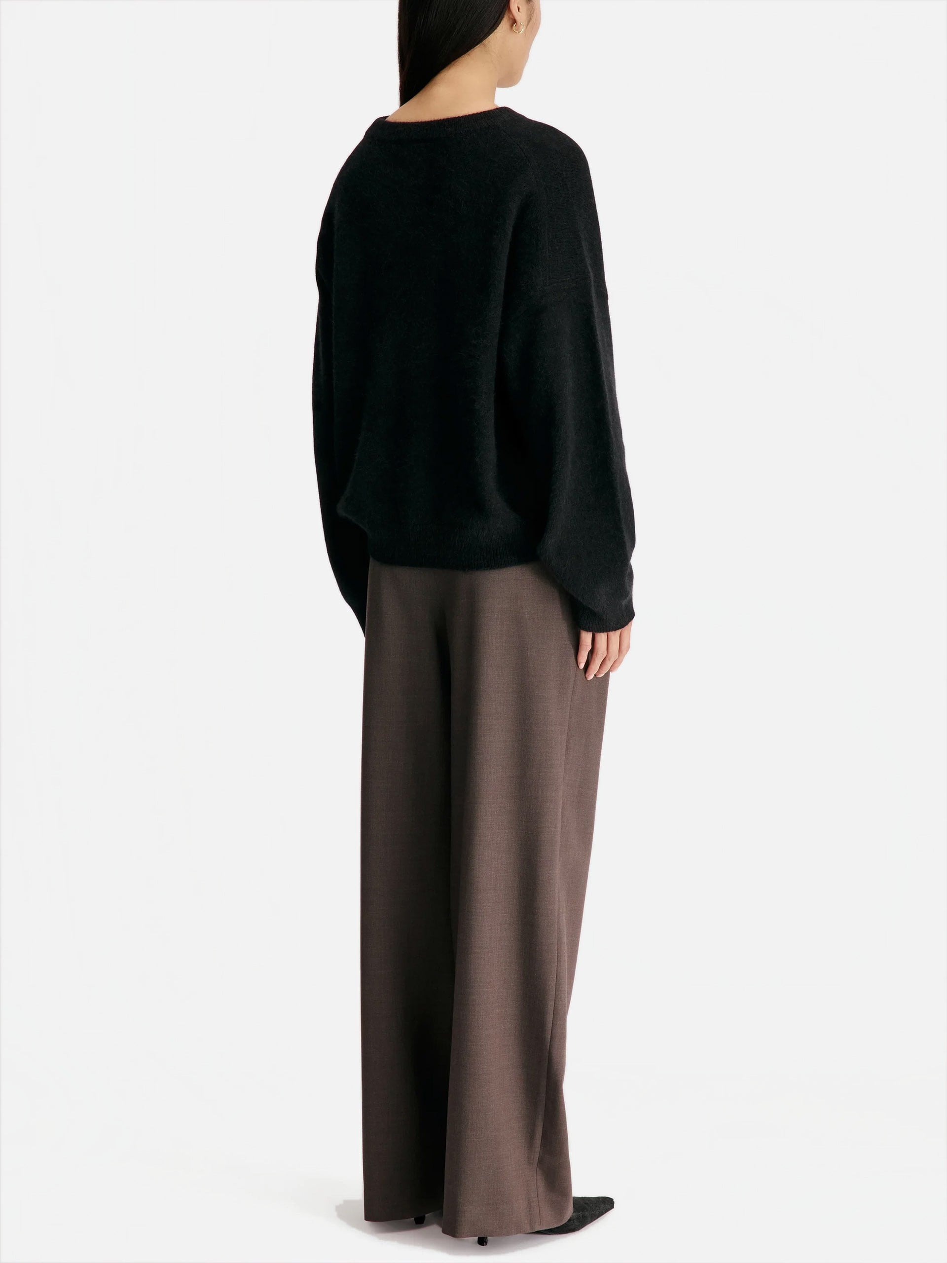 Loulou De Saison – Pullover Tristan aus Yak-Wollmix für Damen Schwarz - Black