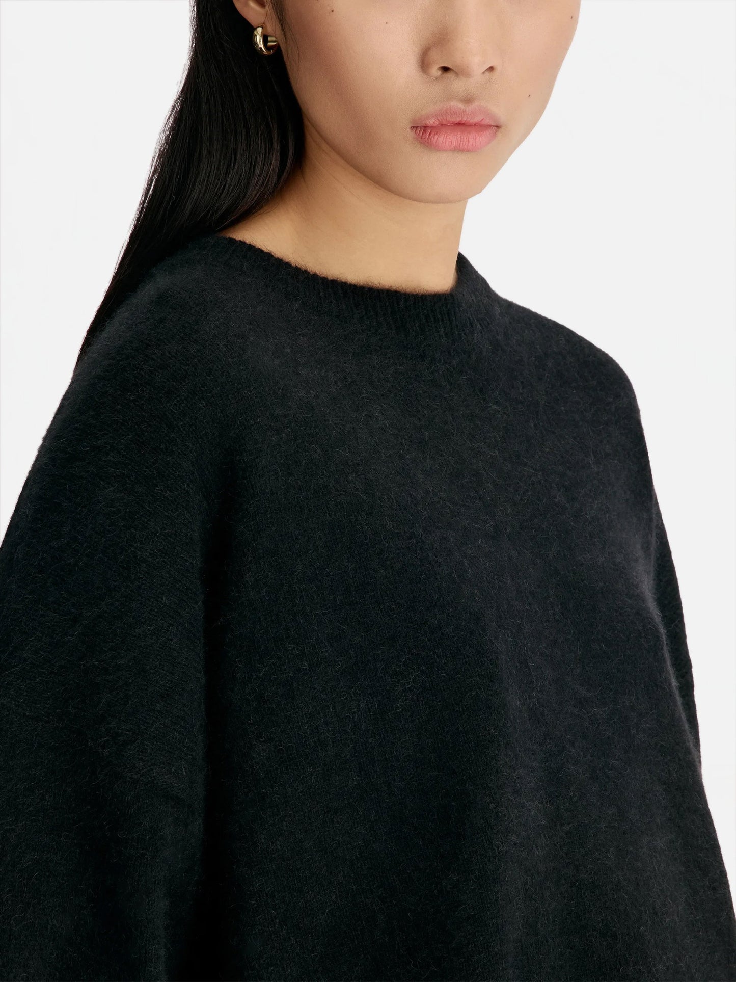 Loulou De Saison – Pullover Tristan aus Yak-Wollmix für Damen Schwarz - Black