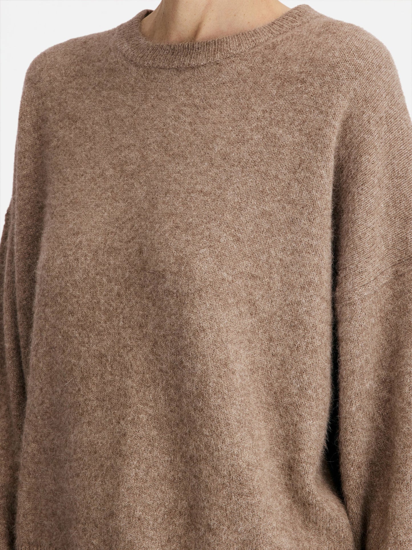 Loulou De Saison – Pullover Tristan aus Yak-Wollmix für Damen Beige Melange