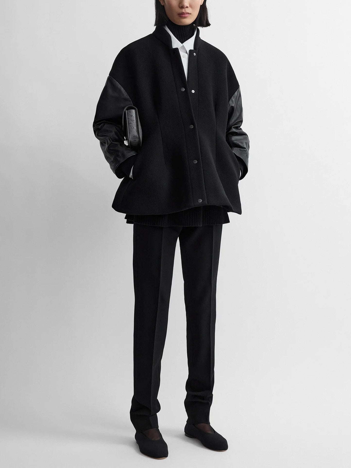 TOTEME - Varsity-Jacke aus Wolle und Leder für Damen