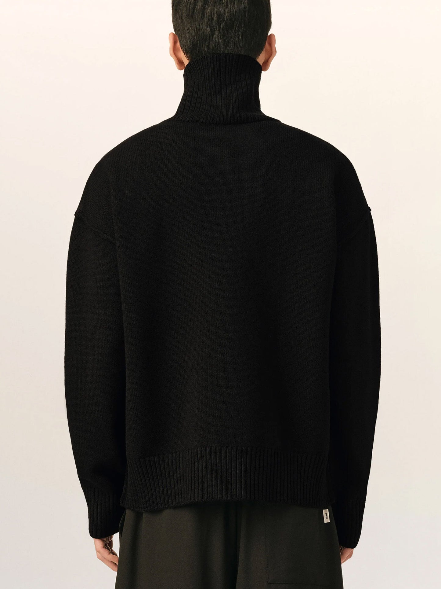 AMI PARIS - Rollkragenpullover Ami De Coeur aus Merinowolle