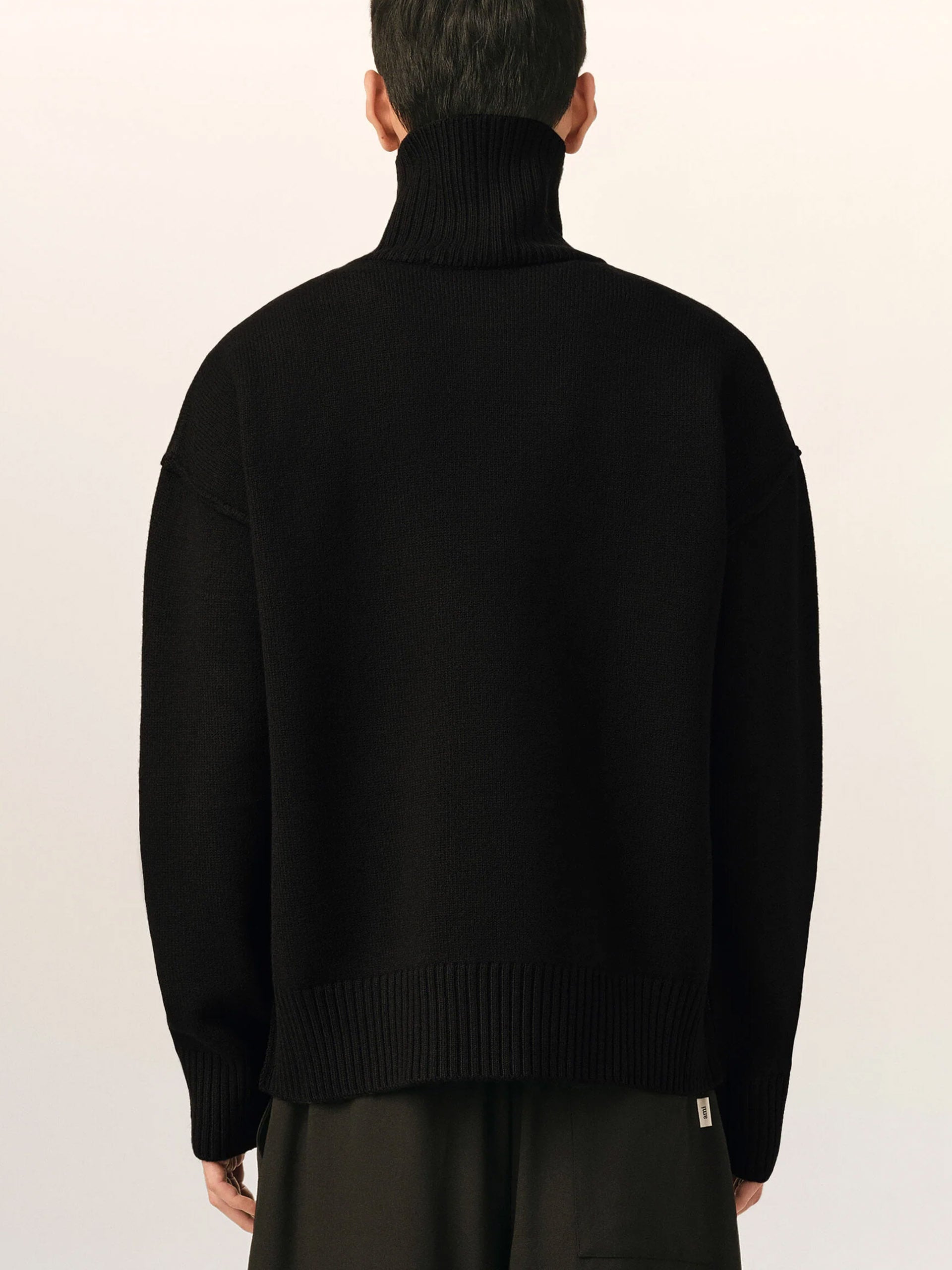 AMI PARIS - Rollkragenpullover Ami De Coeur aus Merinowolle