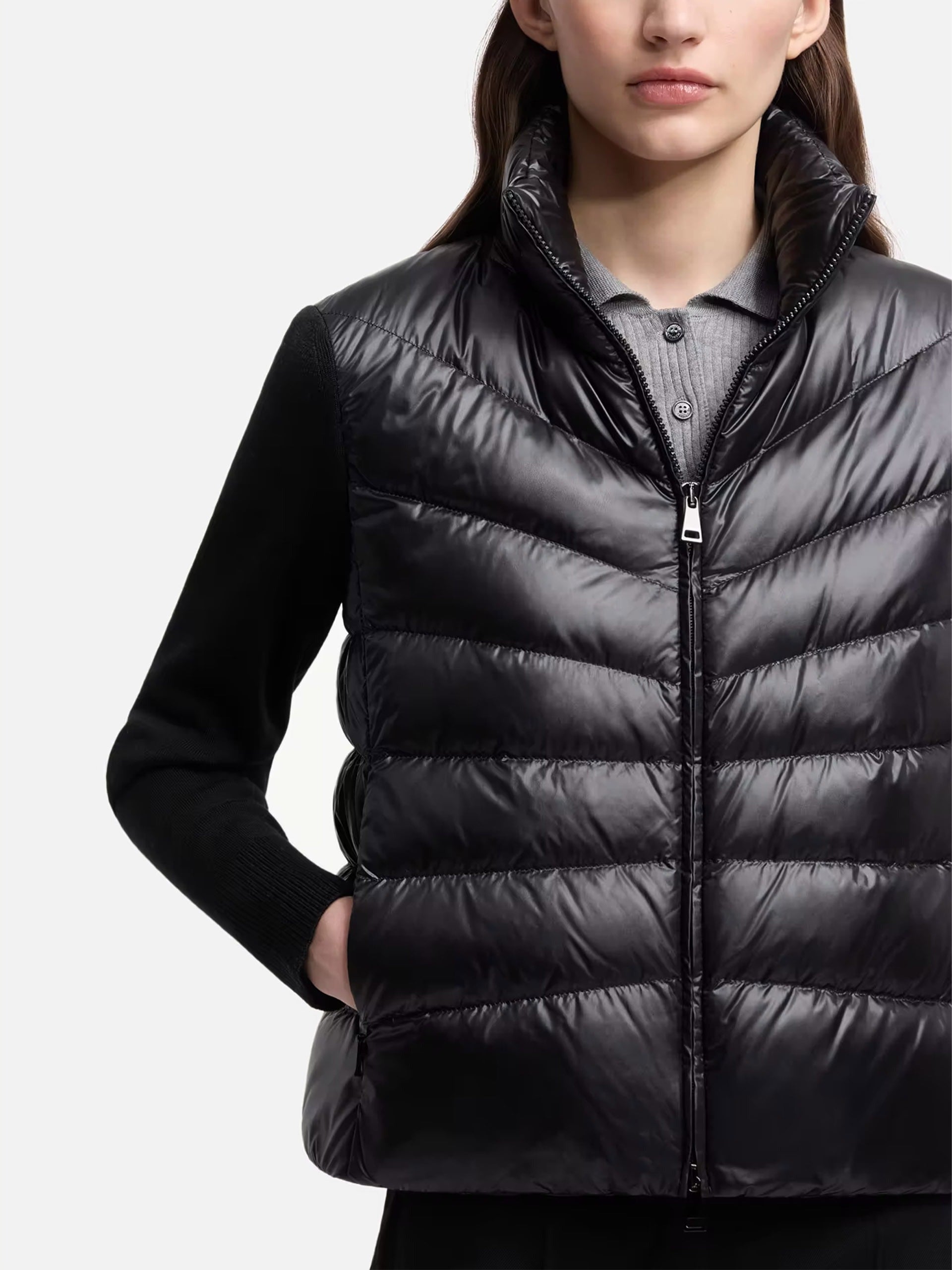 MONCLER - Daunen-Strickjacke aus Wolle für Damen