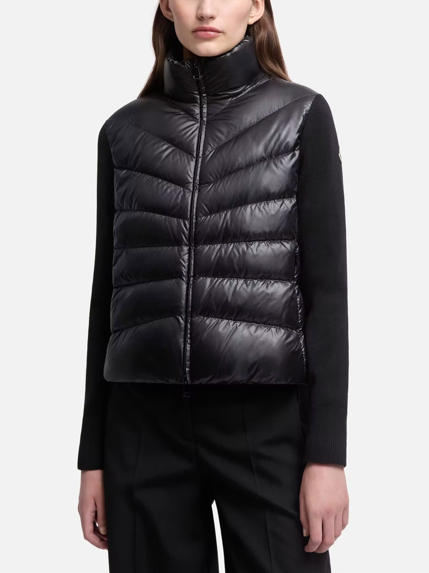 MONCLER - Daunen-Strickjacke aus Wolle für Damen