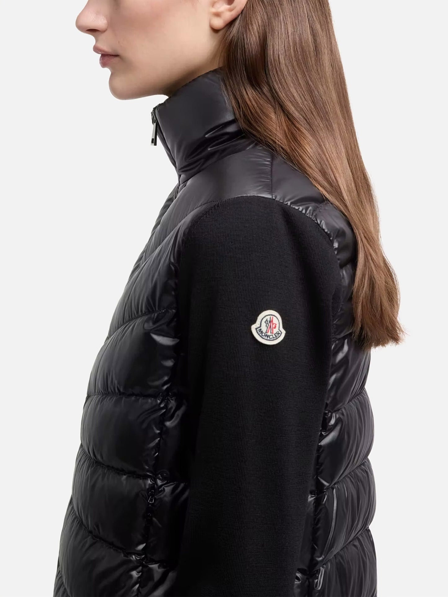 MONCLER - Daunen-Strickjacke aus Wolle für Damen