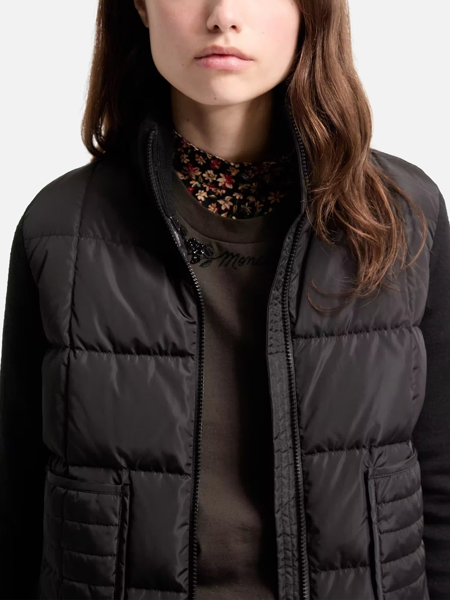 MONCLER - Wattierte Woll-Strickjacke für Damen