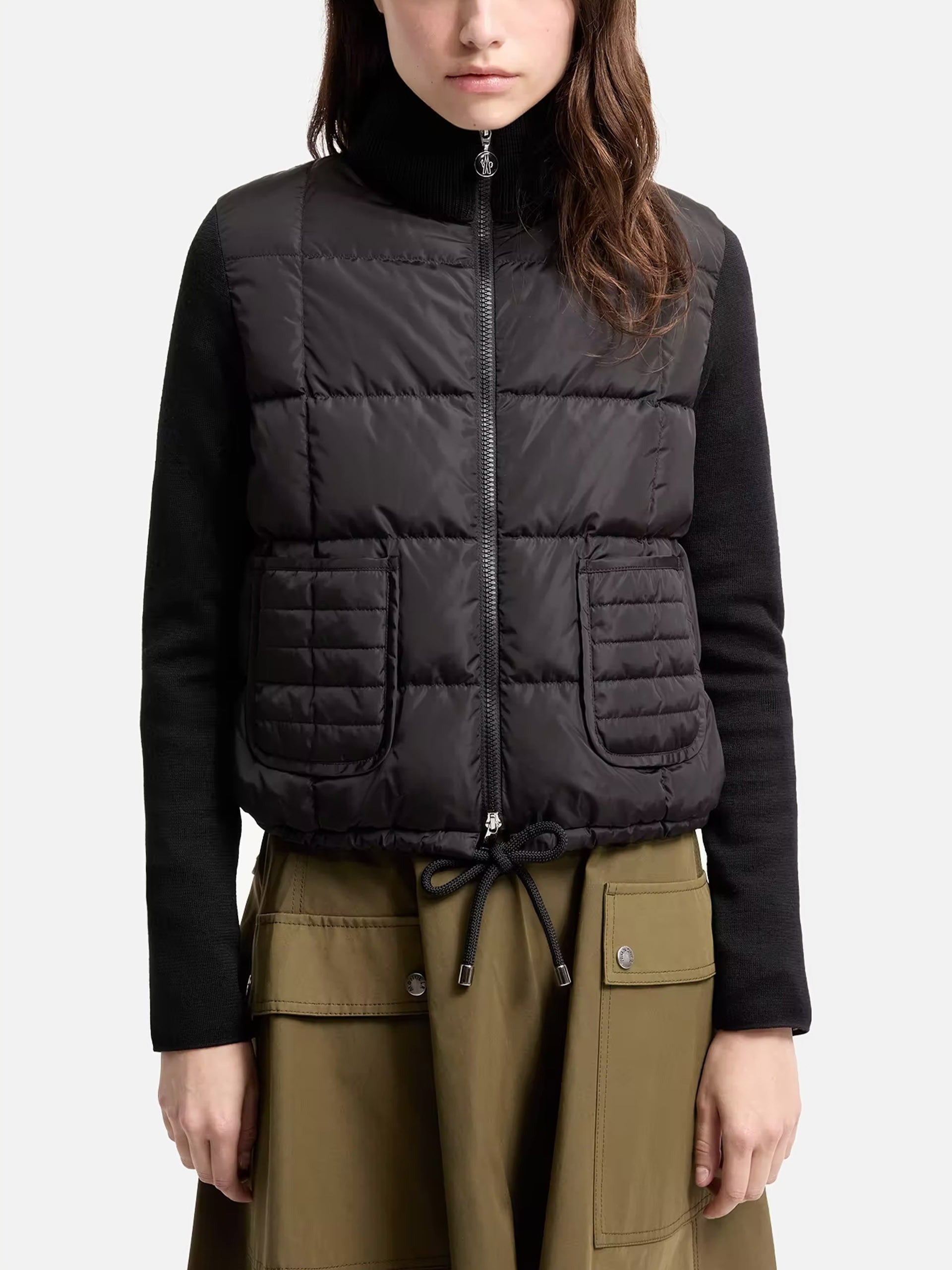 MONCLER - Wattierte Woll-Strickjacke für Damen