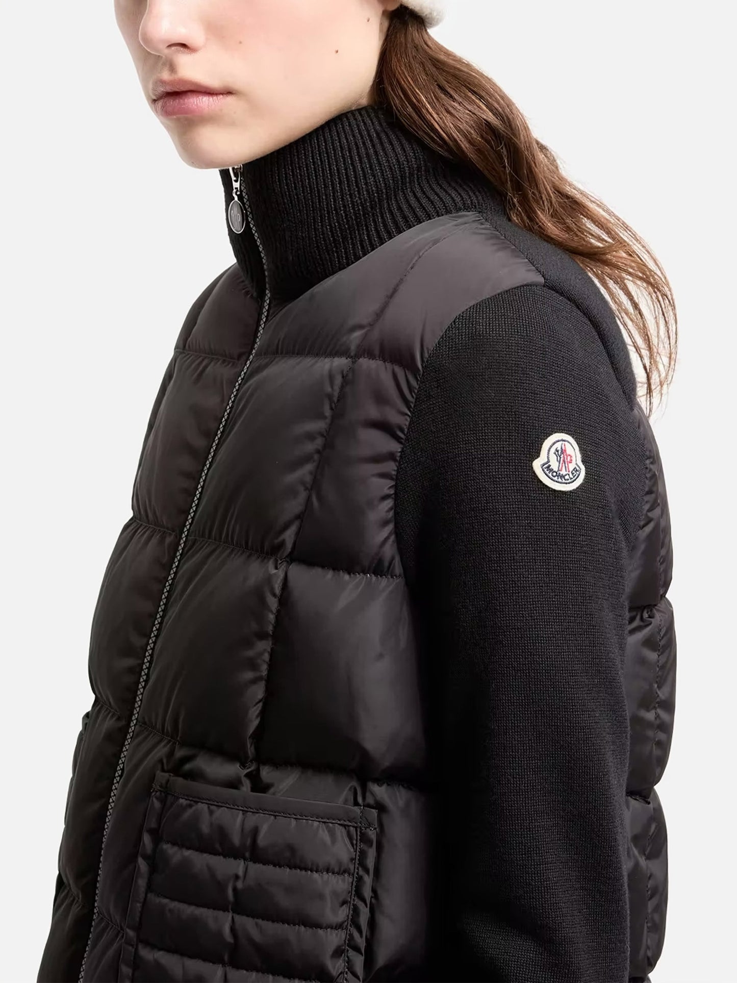 MONCLER - Wattierte Woll-Strickjacke für Damen