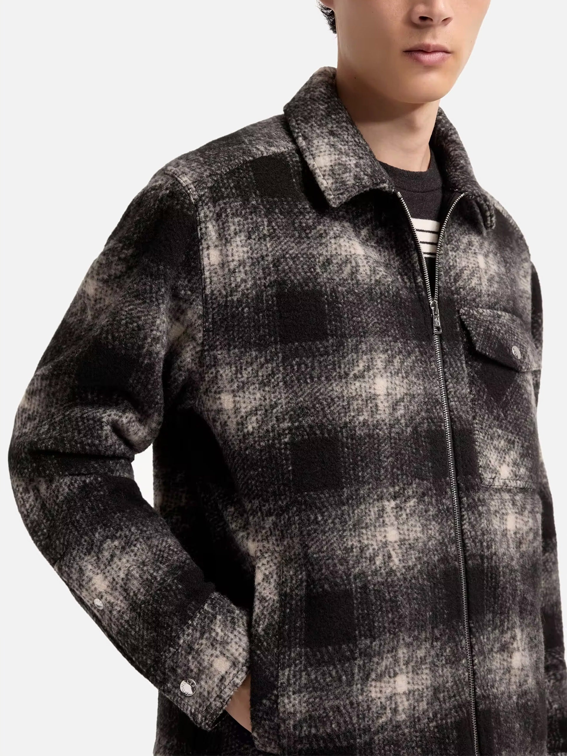 MONCLER - Kariertes Jersey-Overshirt für Herren