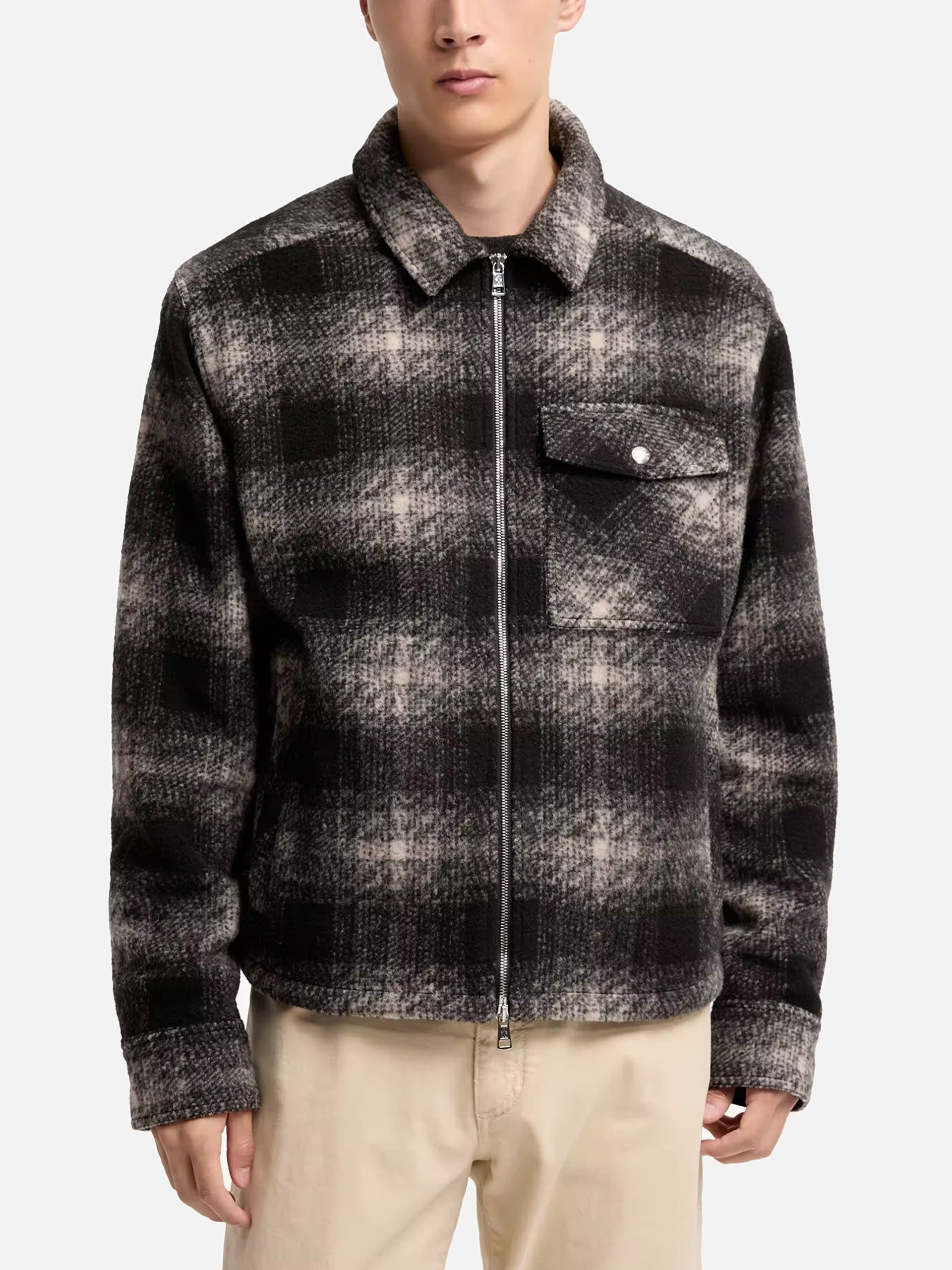 MONCLER - Kariertes Jersey-Overshirt für Herren