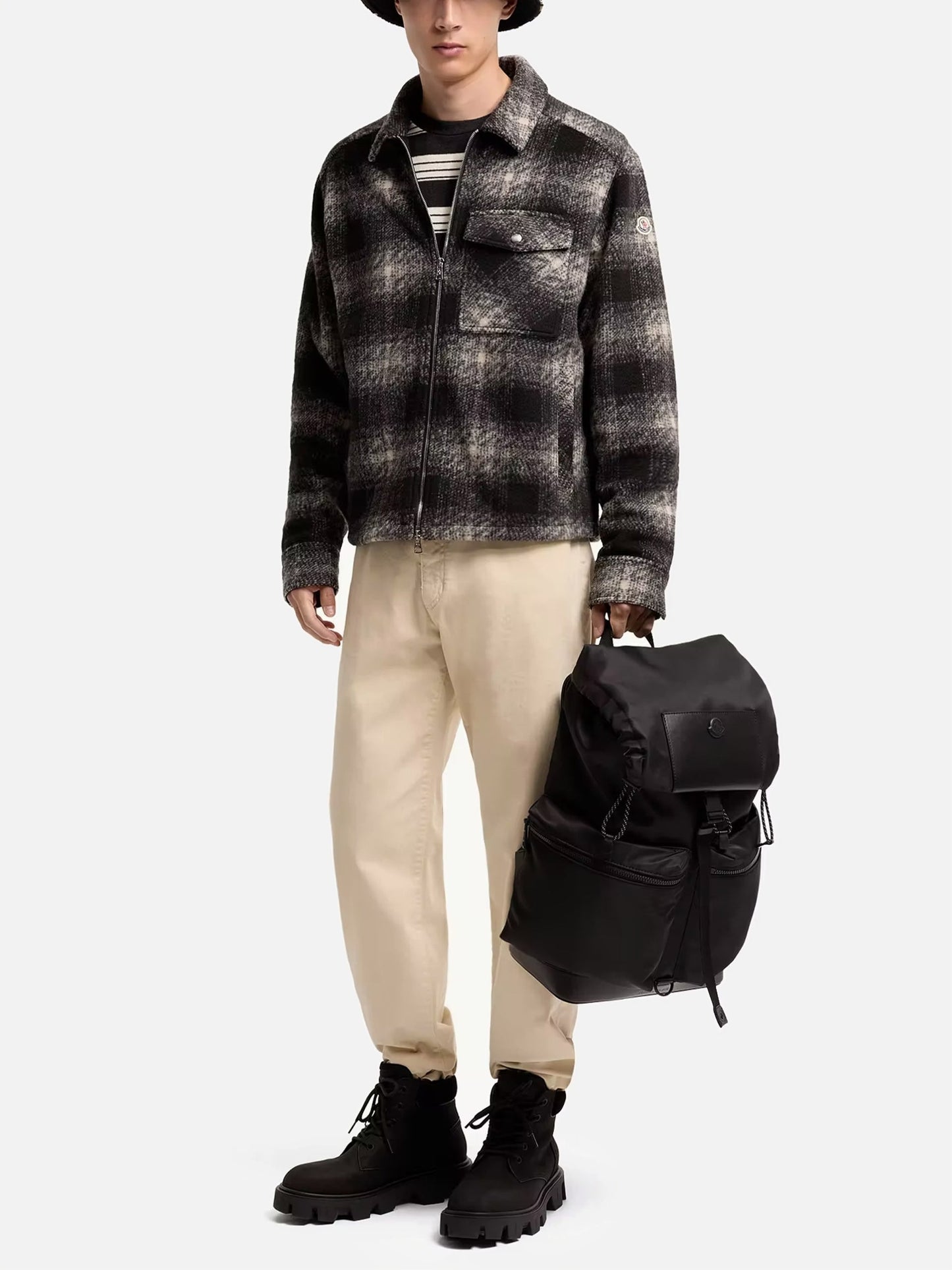 MONCLER - Kariertes Jersey-Overshirt für Herren